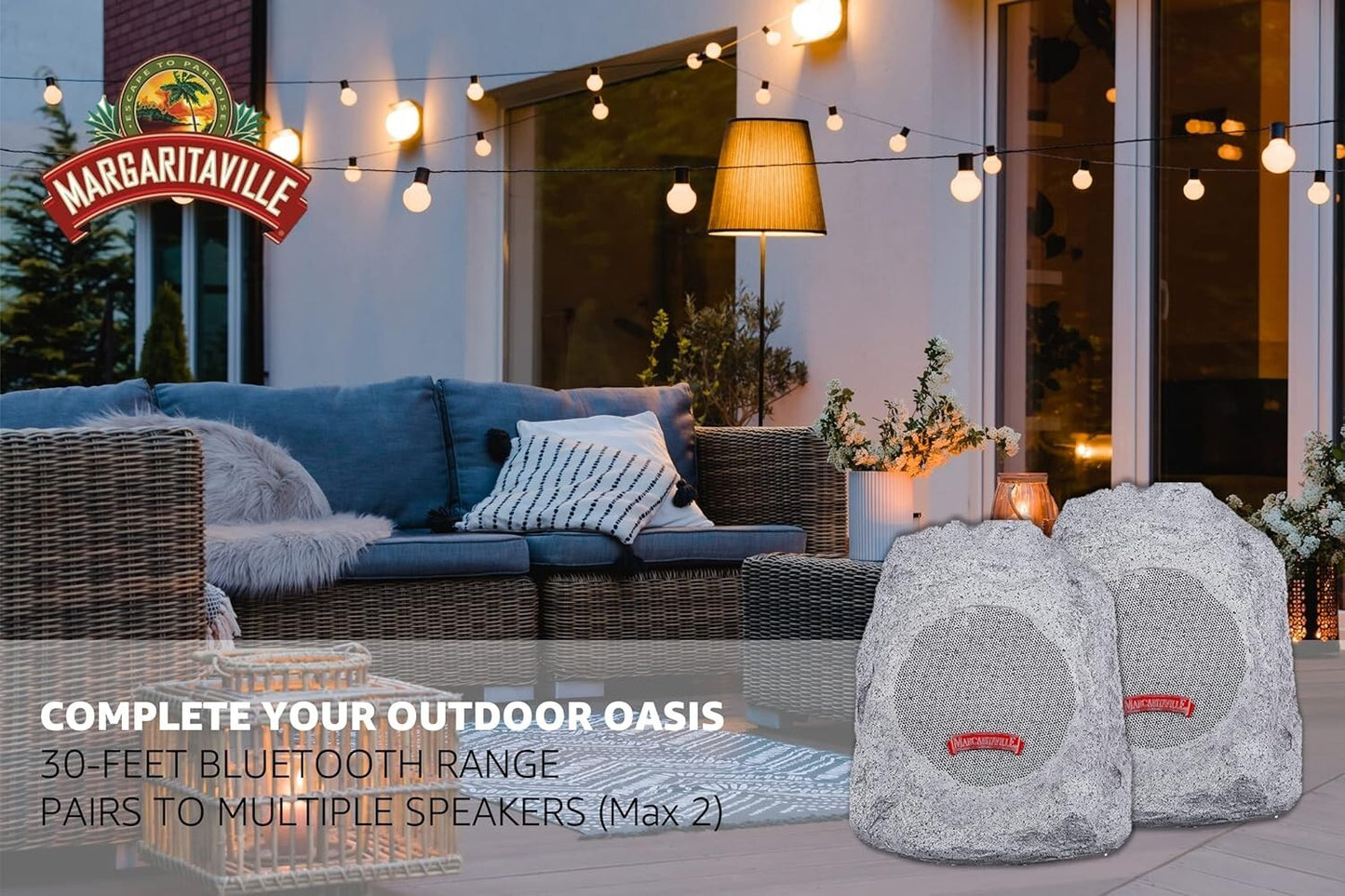 Margaritaville “On The Rock” Outdoor Bluetooth Wireless Speaker | Bluetooth