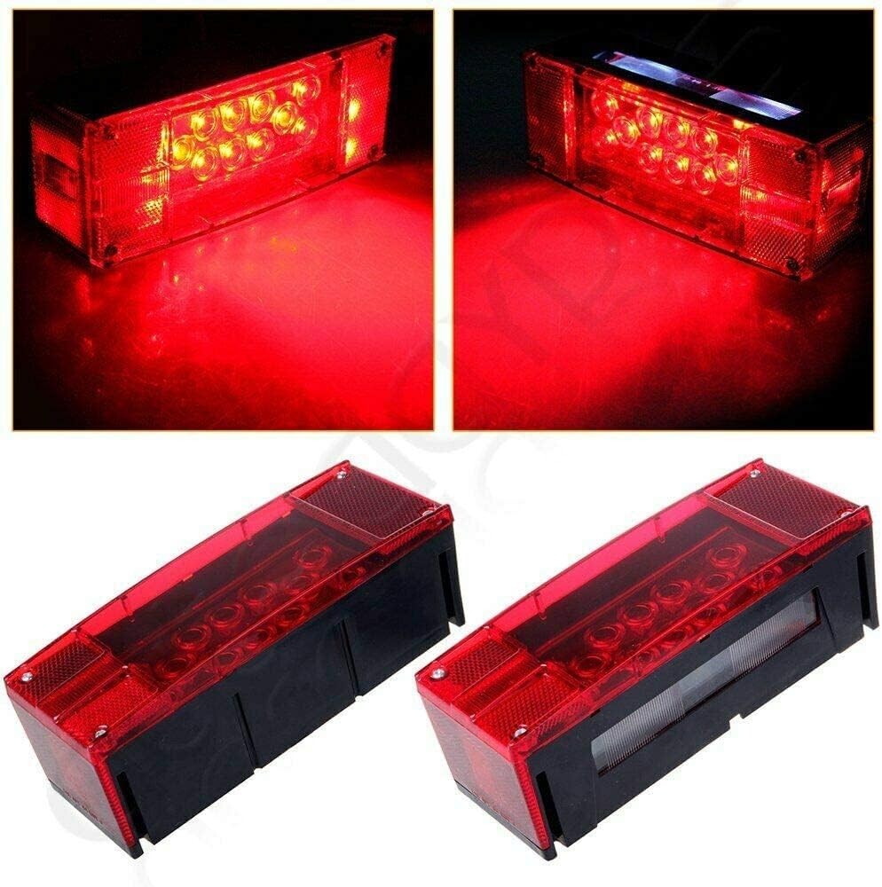 Left+Right/LED Super Diodes for Each Light/Auto 2PCS 12V Trailer Lights