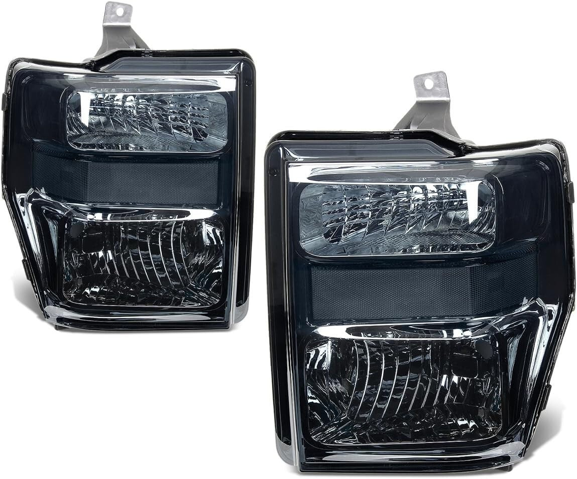 Smoke Lens Headlights Compatible 08-10, F-250 / F-350 / F-450 / F-550 Super Duty