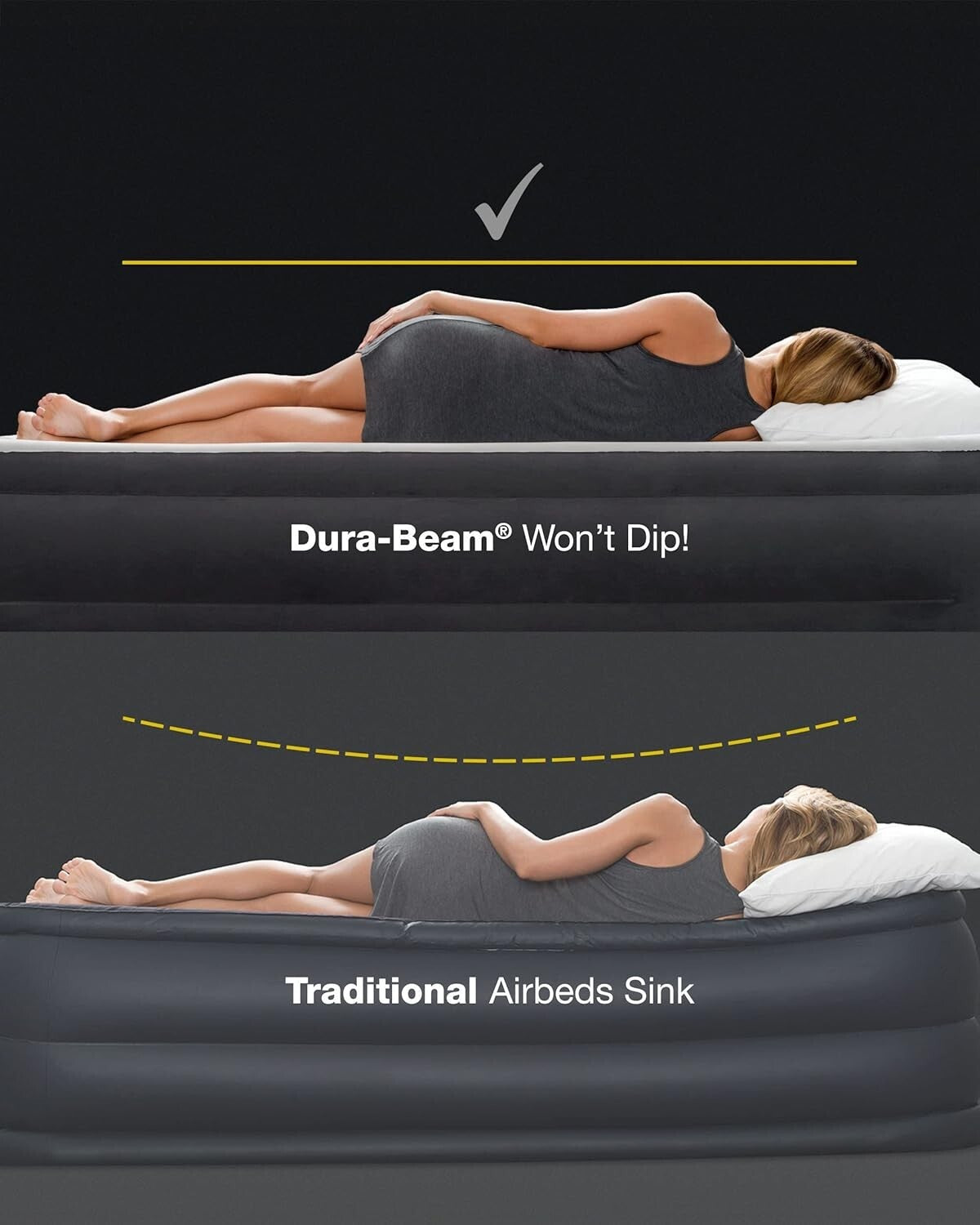 INTEX 64757E Dura-Beam Standard Downy Air Mattress - Fiber-Tech - Twin Size - 10