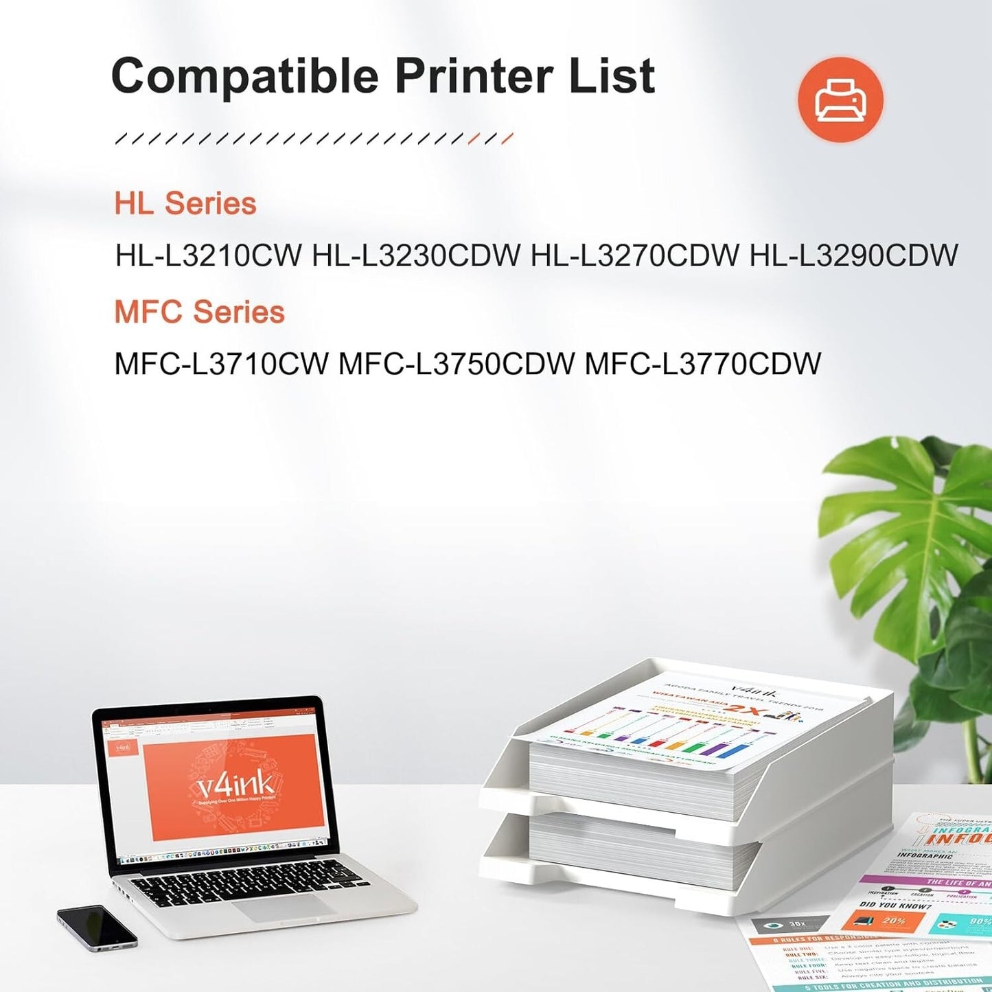 TN227 Toner HIgh Yield For Brother MFC-L3770CDW HL-L3270CDW HL-L3290CDW LOT