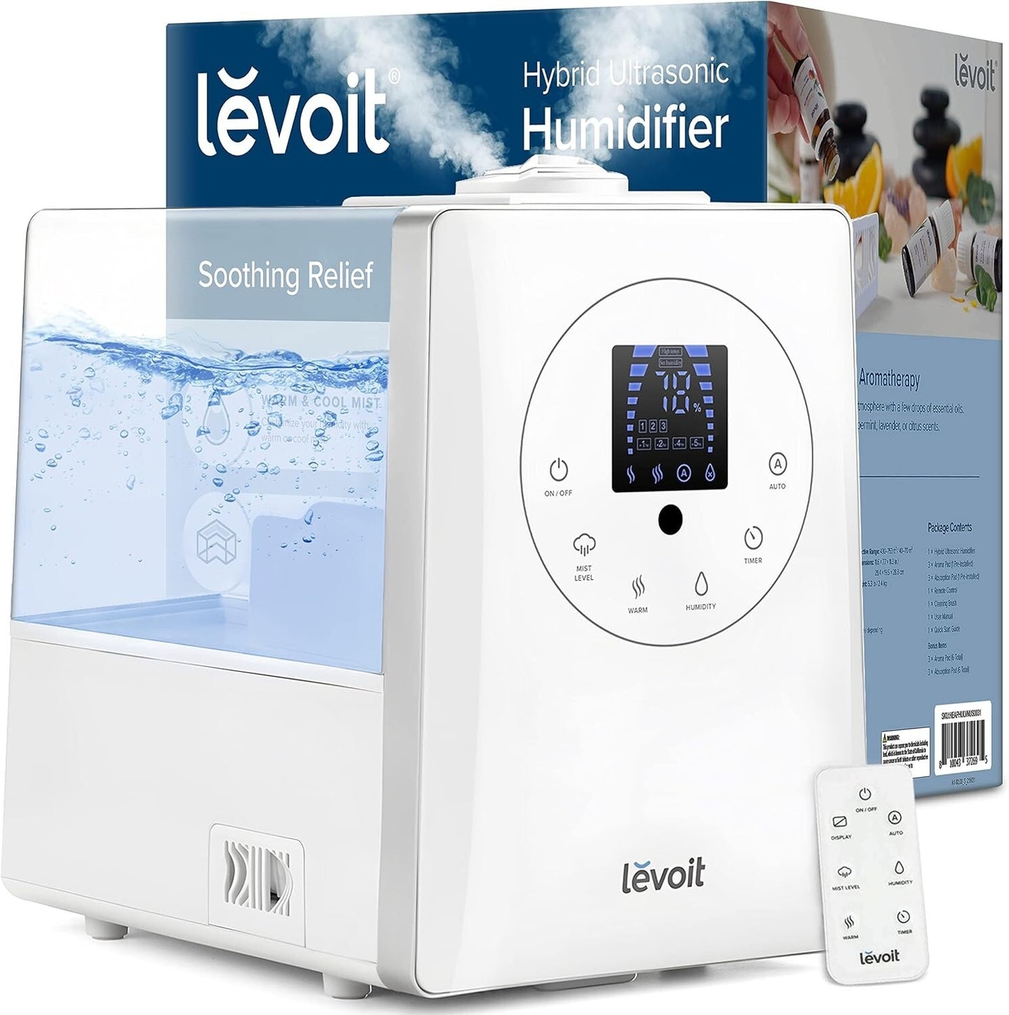 LEVOIT Humidifiers for Bedroom Large Room Home, 6L Warm (NO CONTROL) (TESTED)