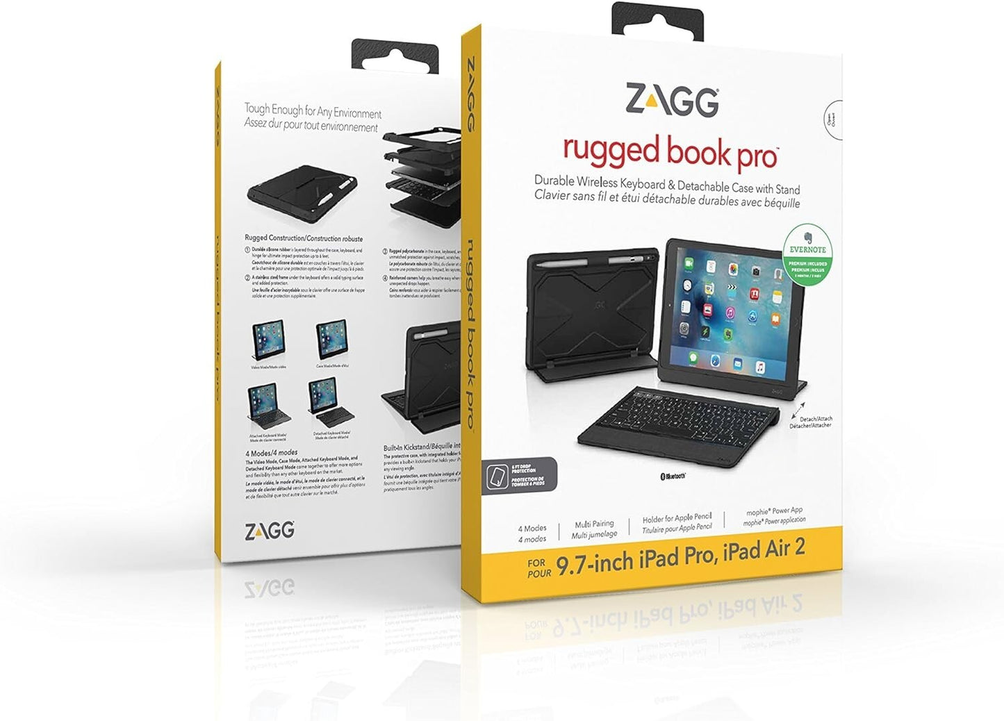 ZAGG Rugged Book Pro | Magnetic-Hinged | Multi Pairing | Durable stand Case