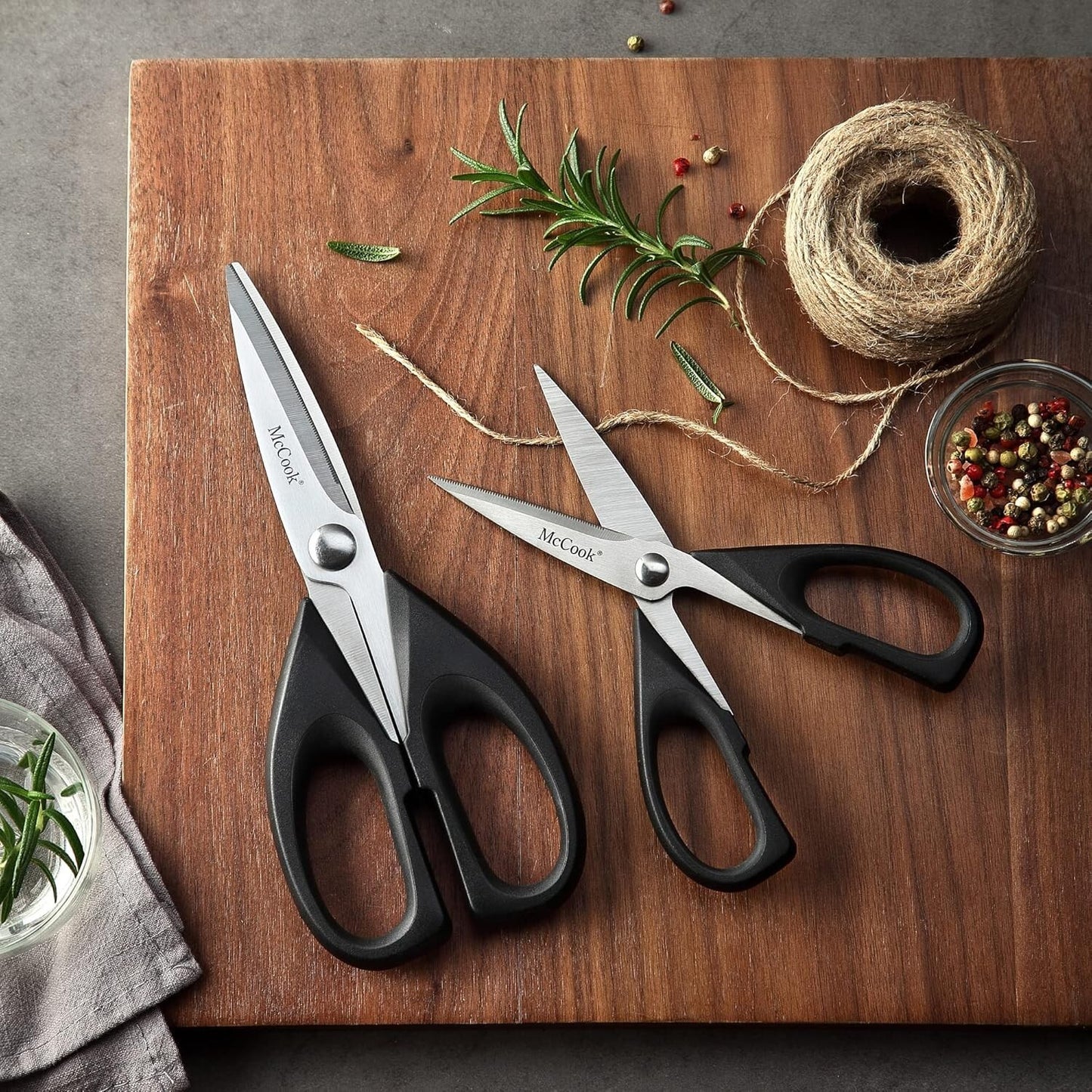 McCook® Knife Sets with Built-in Sharpener,German Stainless Steel Hollow Handle