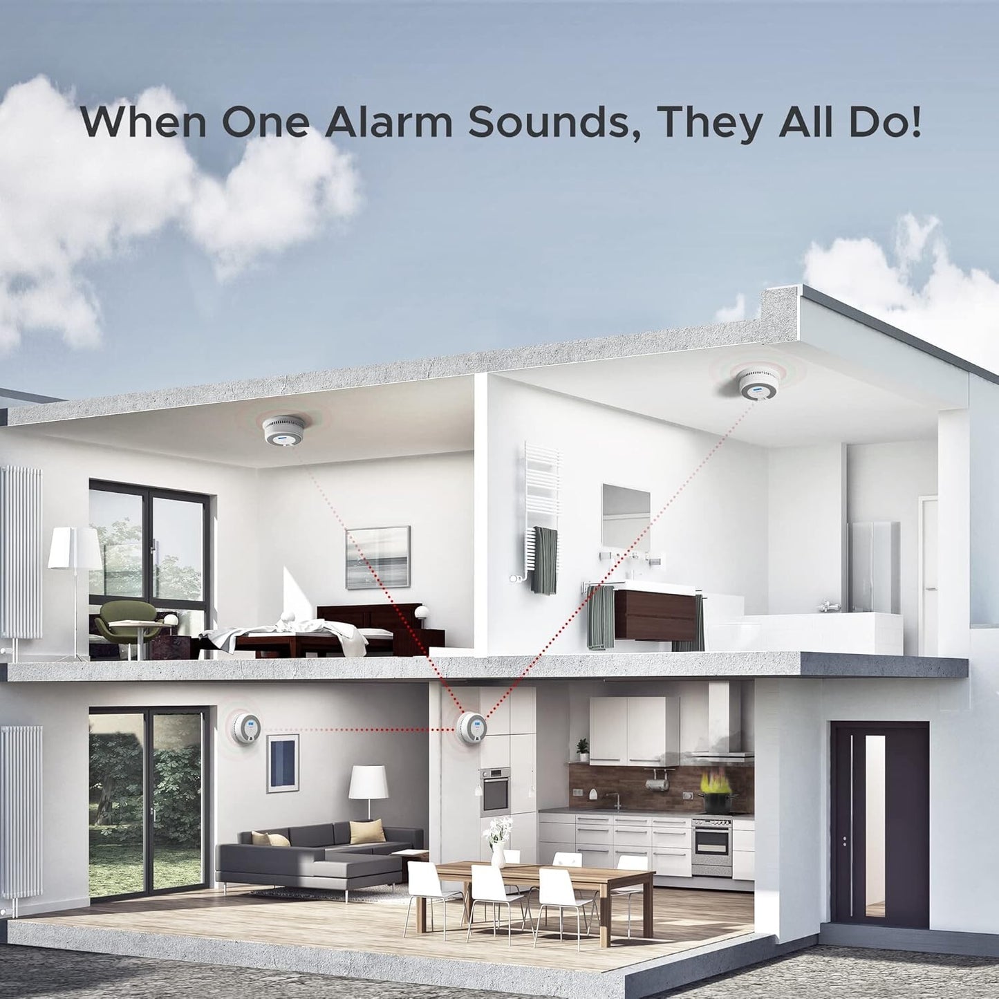 X-Sense Wireless Interconnected Combination Smoke and Carbon Monoxide Detector