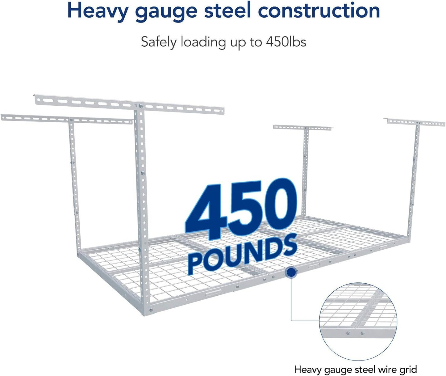 FLEXIMOUNTS 3x6 Overhead Garage Storage Adjustable Ceiling Storage Rack 72" Leng