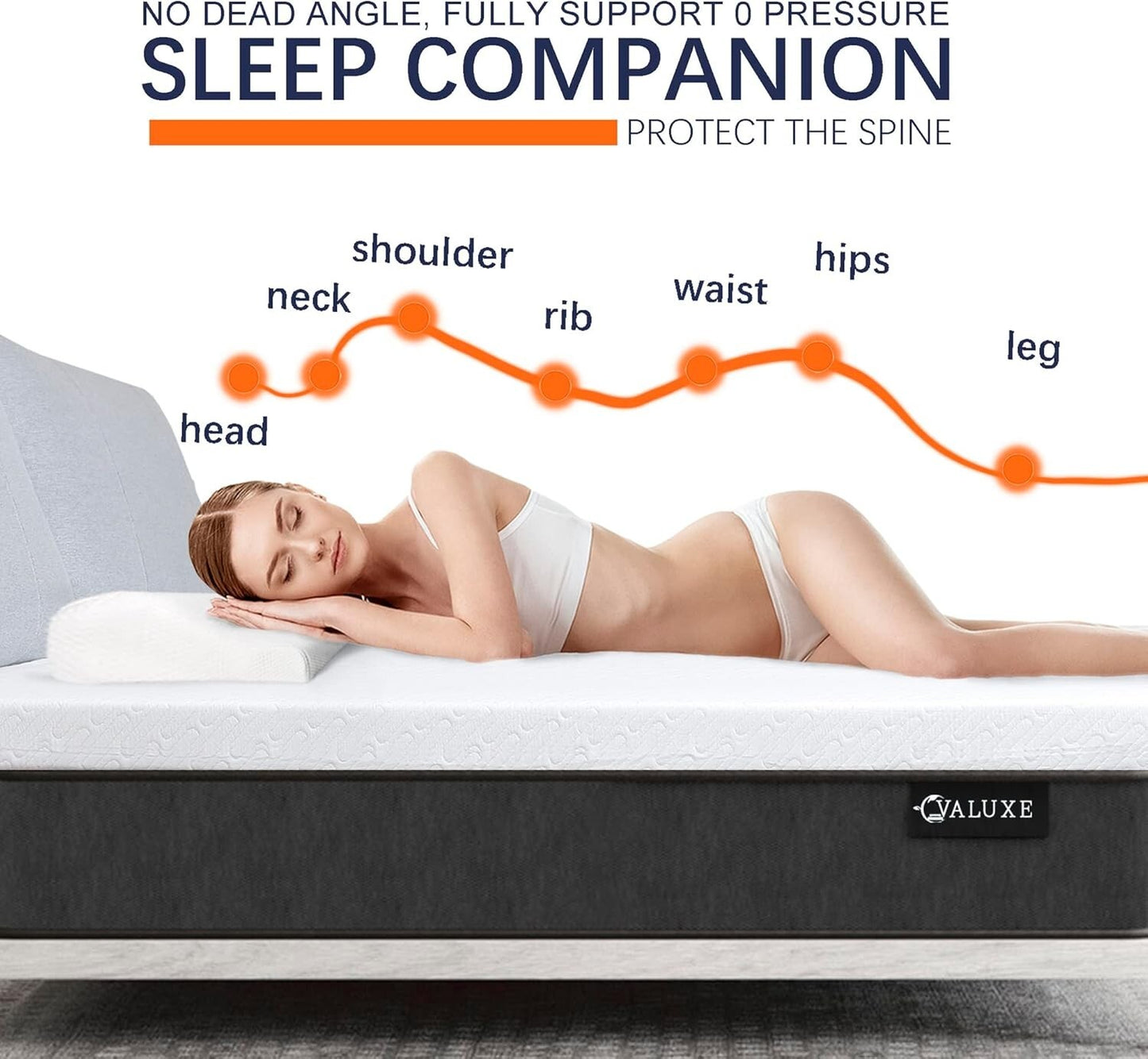 3 Inch Gel Memory Foam Mattress Topper King Size High Density Cooling Pad Pressu