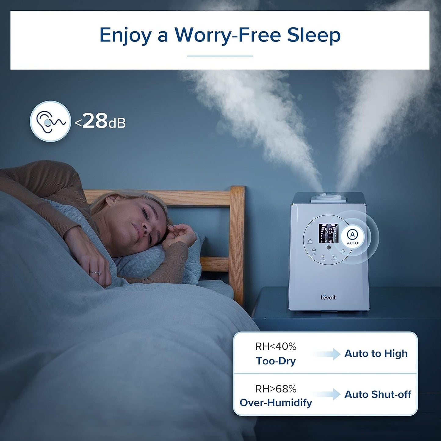LEVOIT Humidifiers for Bedroom Large Room Home, 6L Warm (NO CONTROL) (TESTED)