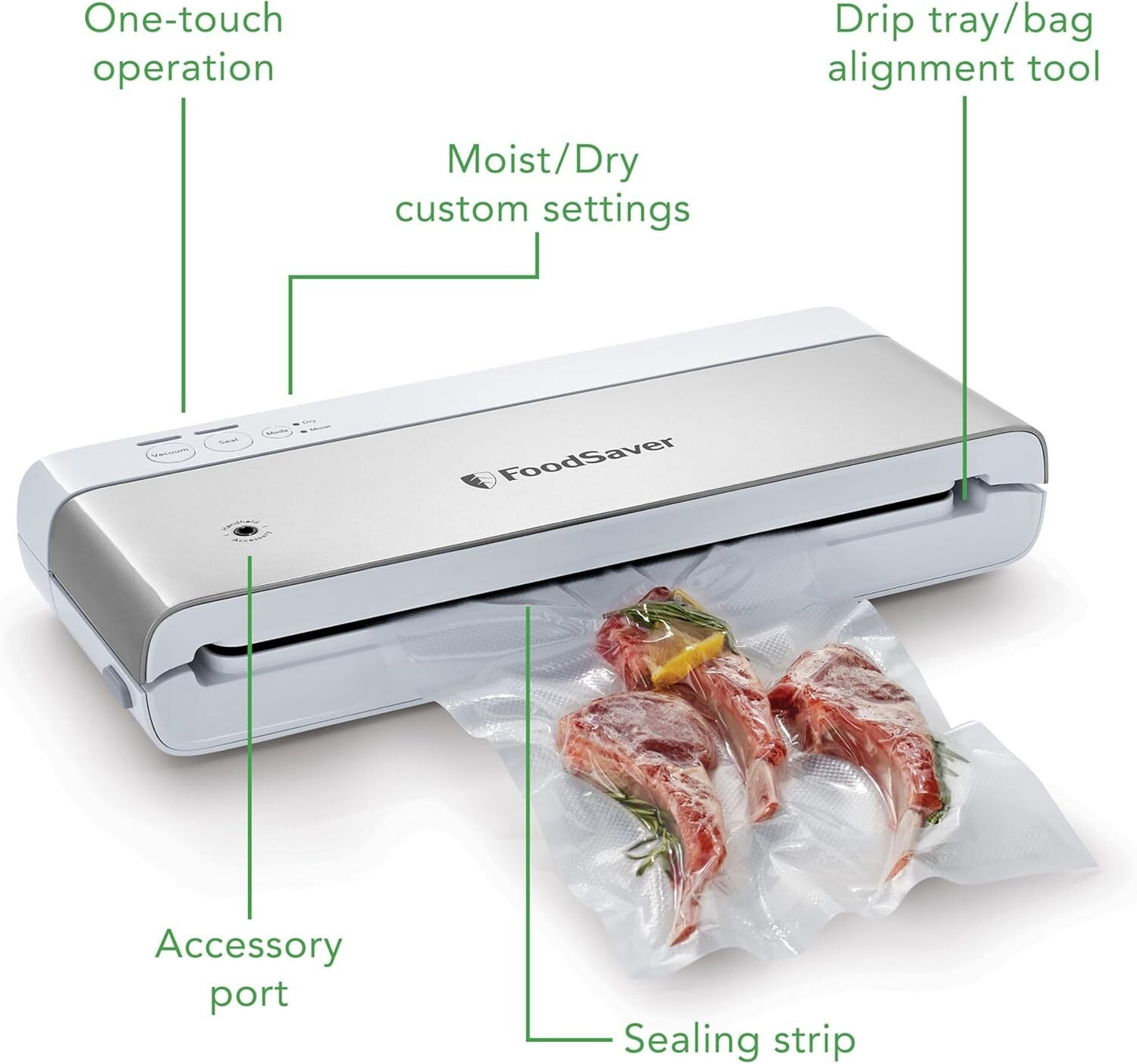 FoodSaver Compact Vacuum Sealer Machine with Airtight Bags and Roll (TESTED)
