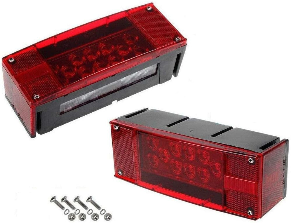 Left+Right/LED Super Diodes for Each Light/Auto 2PCS 12V Trailer Lights