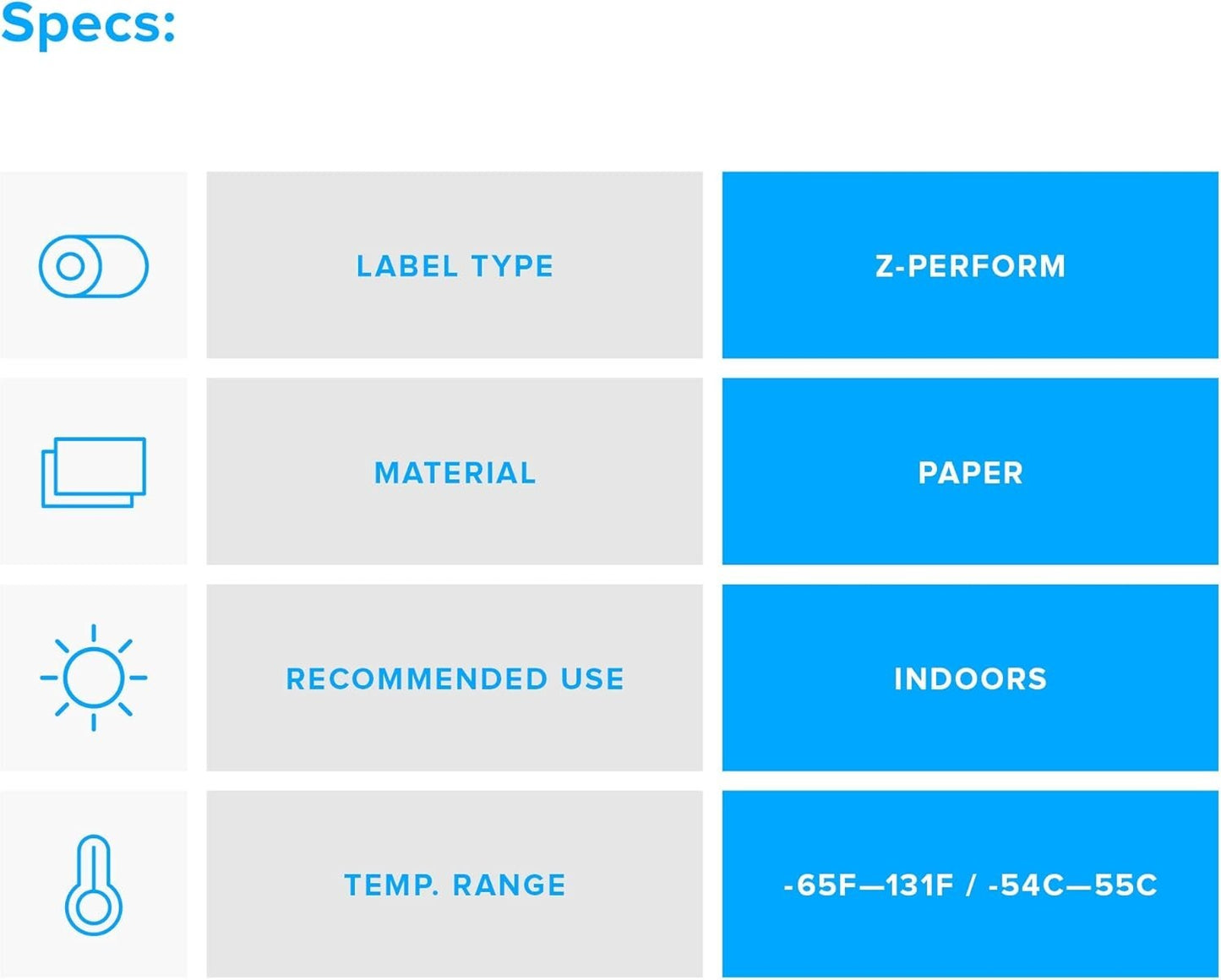 ZEBRA Direct Thermal Paper Labels - Z-Perform 2000D Permanent Adhesive Shipping