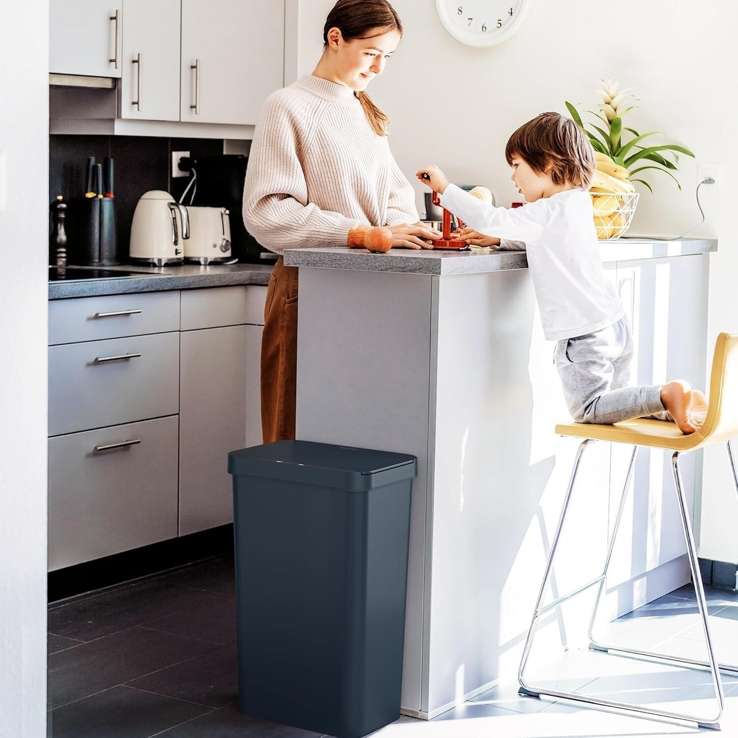 iTouchless Prime 13.2 Gallon Sensor Trash Can, Durable Dent-Proof Construction