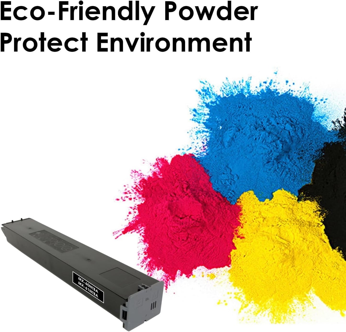 1PK MX-61NT-BA MX-61NTBA Black Toner Cartridge Works