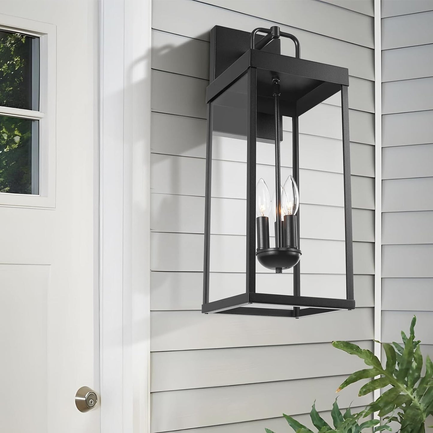 Outdoor Wall Sconce Light, 24 Inch Tall Transitional Exterior Wall Bracket Light