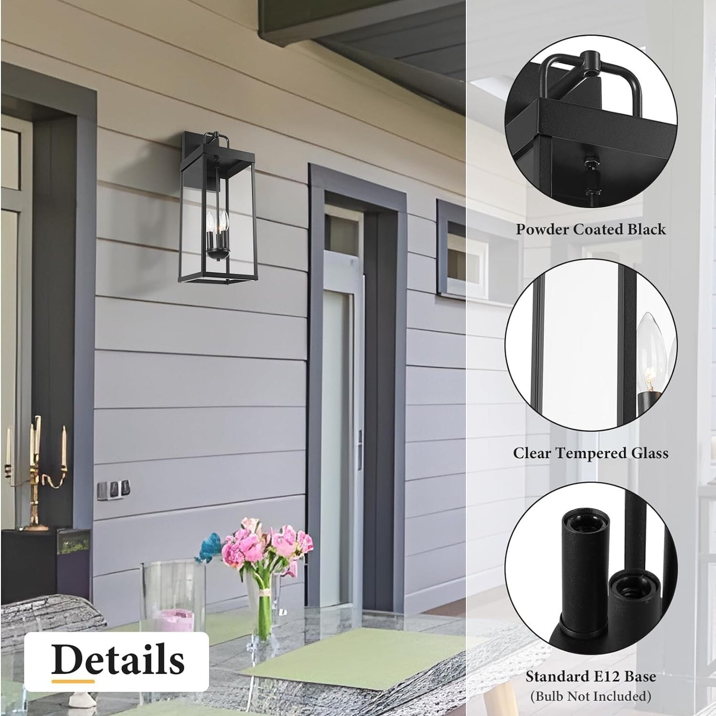 Outdoor Wall Sconce Light, 24 Inch Tall Transitional Exterior Wall Bracket Light