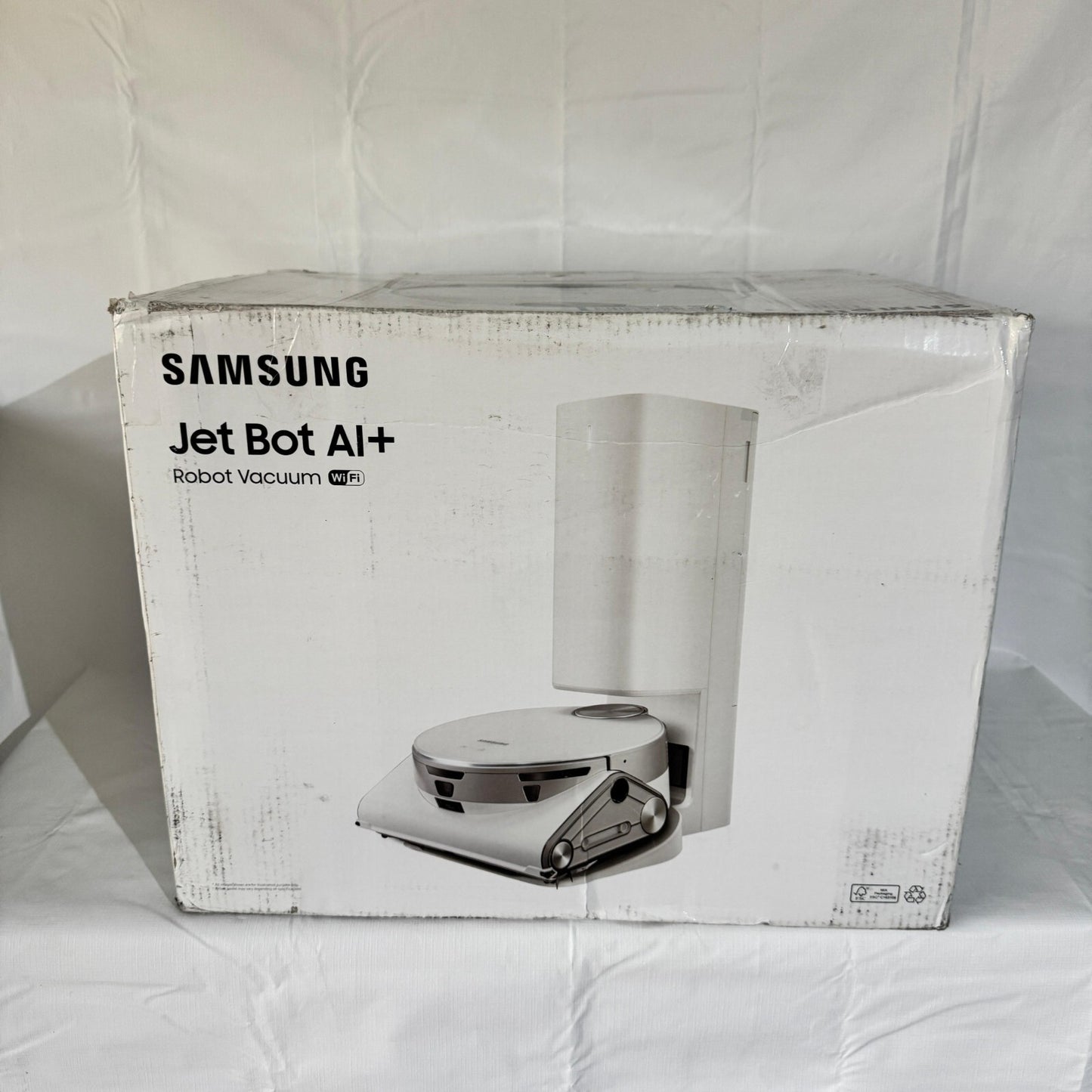 SAMSUNG Jet Bot AI+ Robot Vacuum Cleaner w/ Object Recognition, White (TESTED)