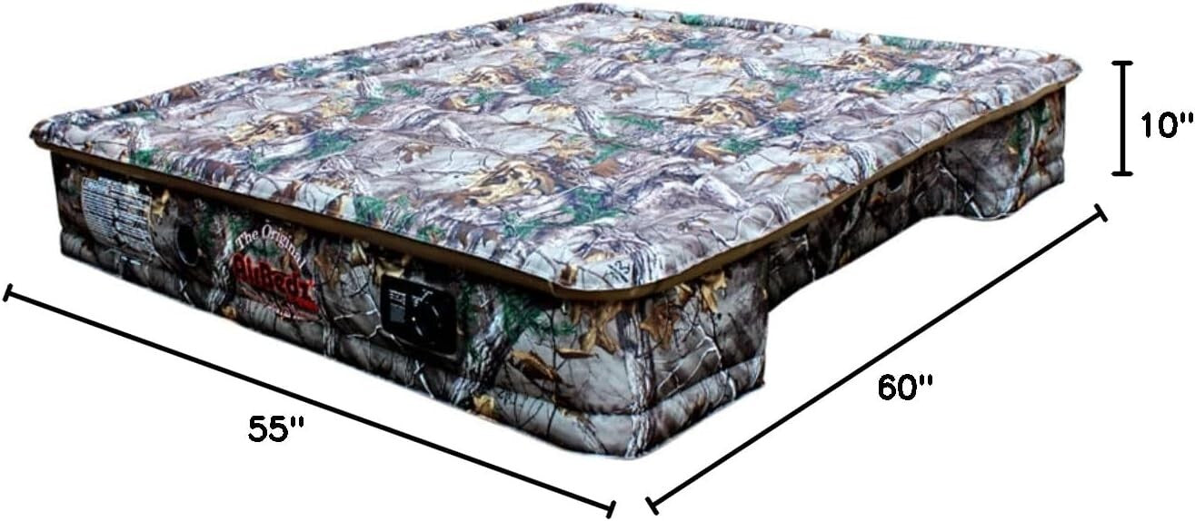 Pittman Outdoors PPI-405 AirBedz CAMO Truck Bed Air Mattress | Mid Size-Short Be