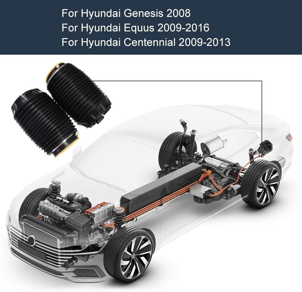 Rear Left & Right Air Suspension Spring For Hyundai Equus 2009-2016 For Hyundai