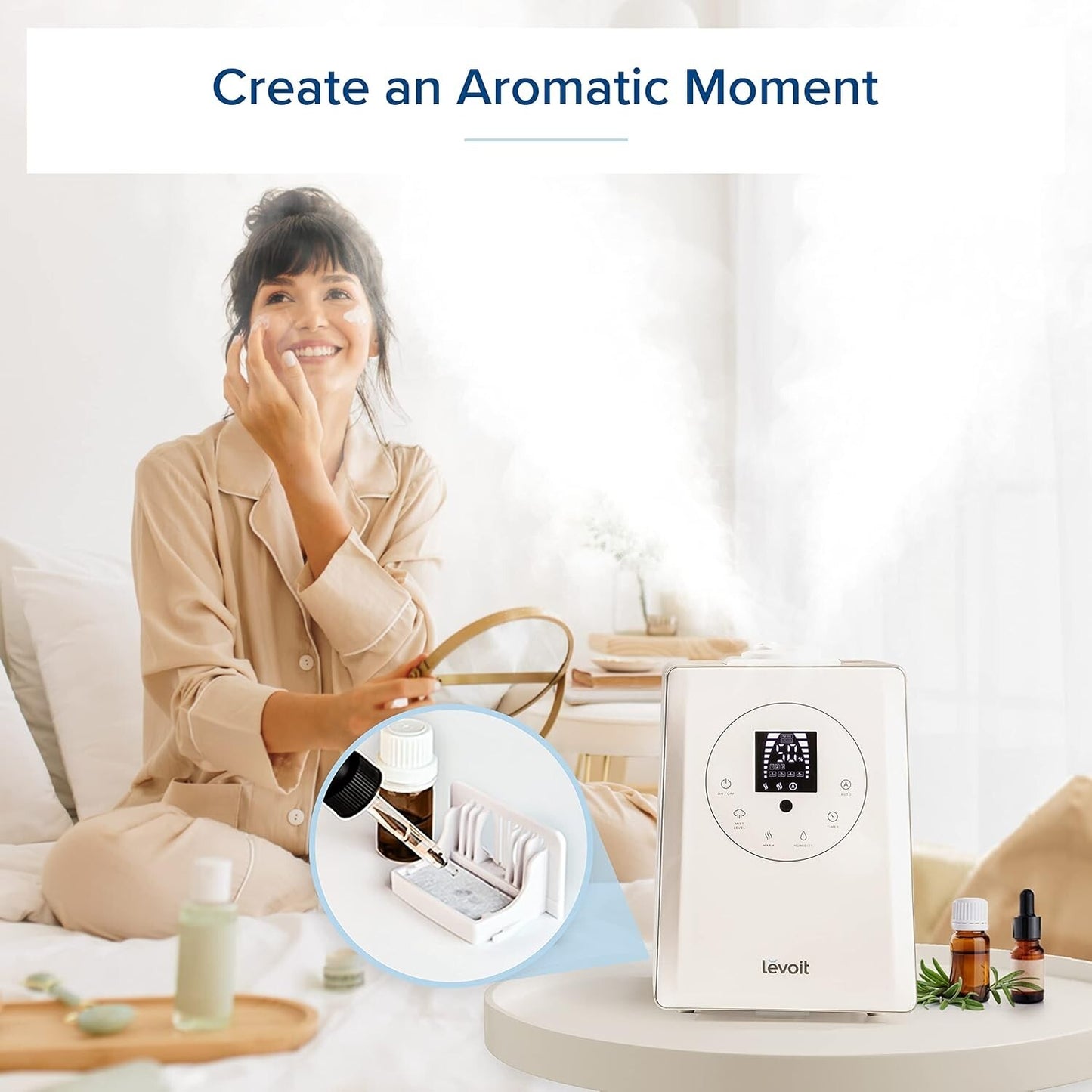 LEVOIT Humidifiers for Bedroom Large Room Home, 6L Warm (NO CONTROL) (TESTED)