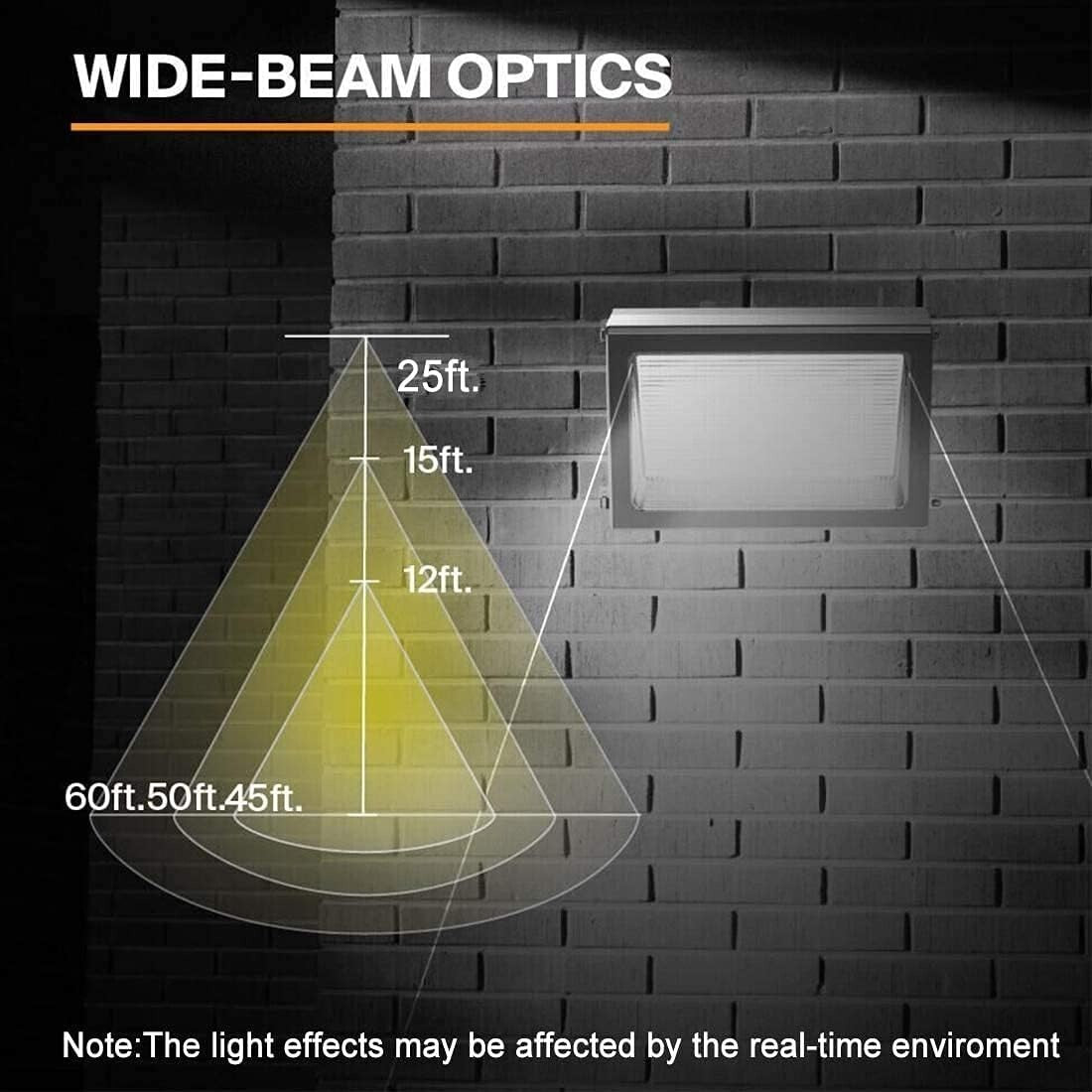 LEDMO 120W LED Wall Pack Light 4 Pack Dusk to Dawn with Photocell Outdoor Commer