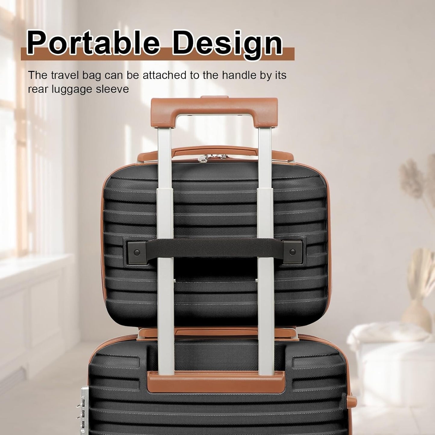 Joyway Luggage Set 7 Piece Suitcase Sets with Spinner Wheel,Hardside Expandable