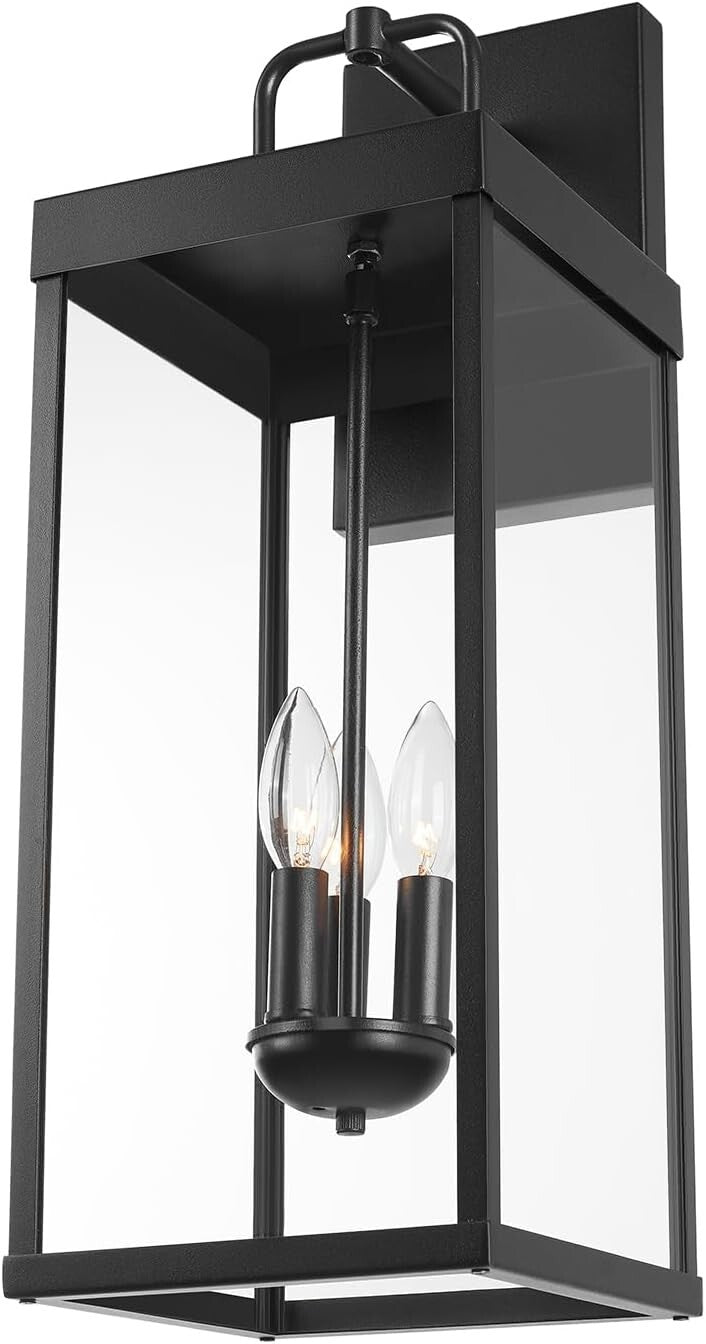 Outdoor Wall Sconce Light, 24 Inch Tall Transitional Exterior Wall Bracket Light