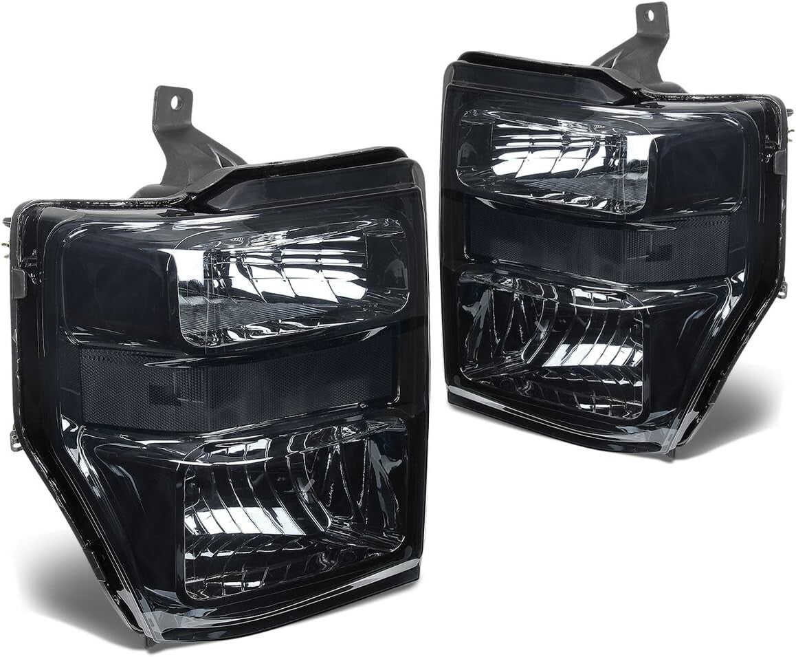 Smoke Lens Headlights Compatible 08-10, F-250 / F-350 / F-450 / F-550 Super Duty