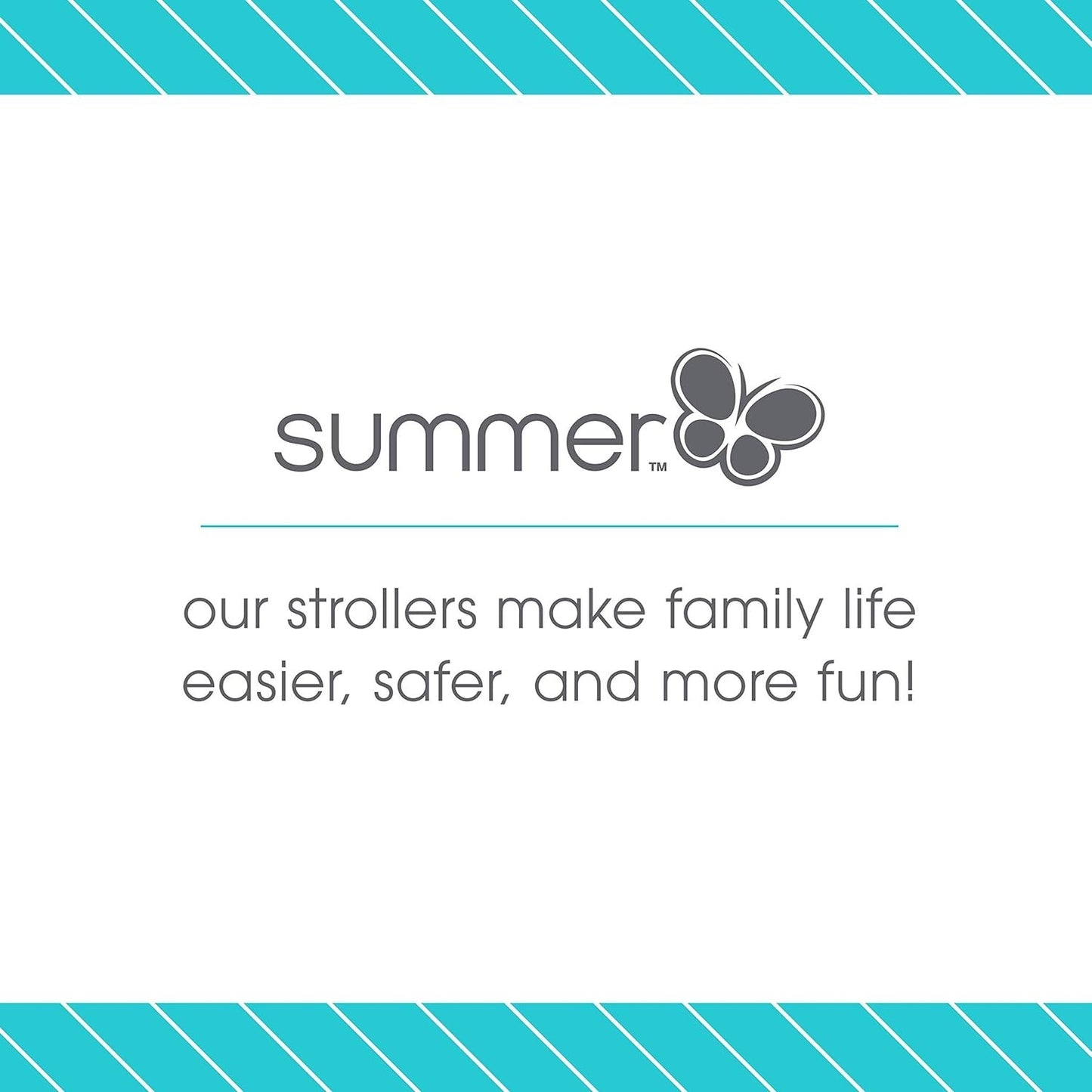 Summer Infant 3Dlite Convenience Baby Stroller, Teal, Lightweight Stroller