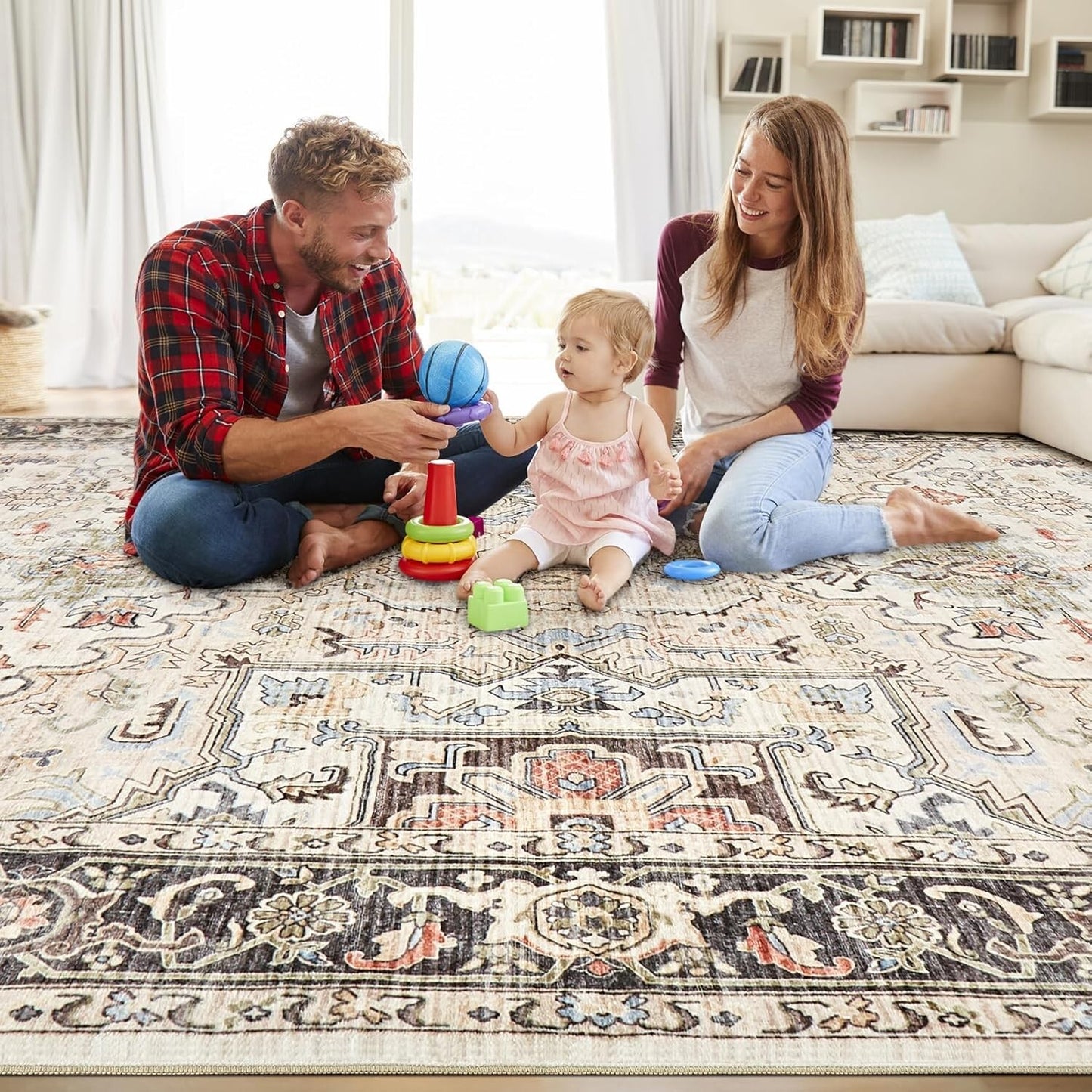 8x10 Area Rugs for Living Room Bedroom Nursery, Large Carpet Ultra Thin Soft