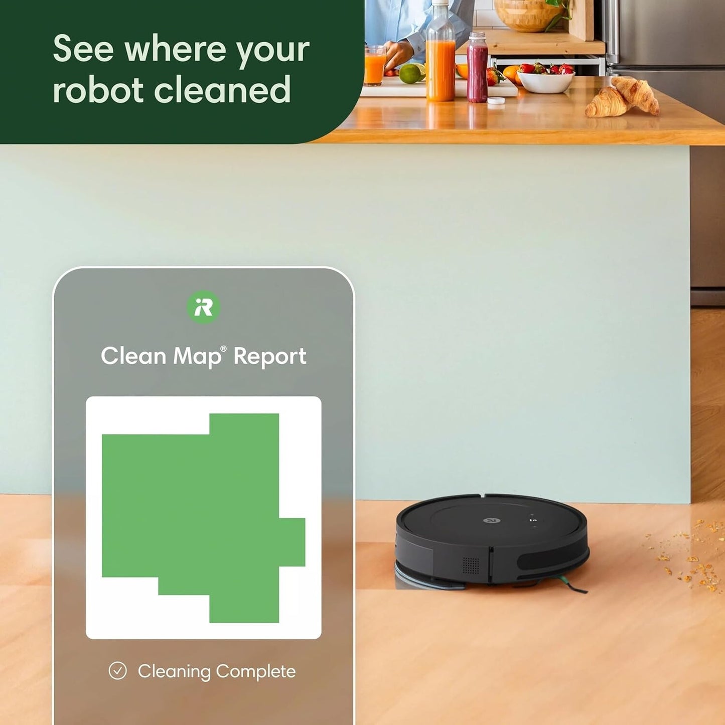 iRobot Roomba Combo Robot Vacuum (NO MOP)(Y0110) - CLEAN! Black (TESTED)