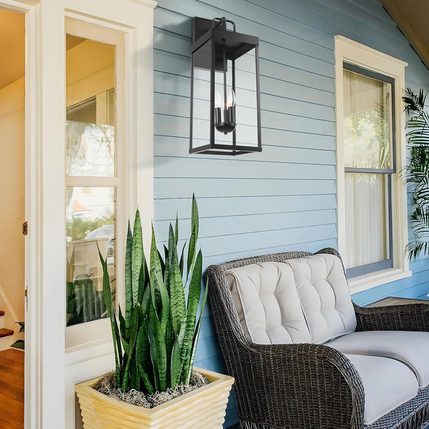 Outdoor Wall Sconce Light, 24 Inch Tall Transitional Exterior Wall Bracket Light