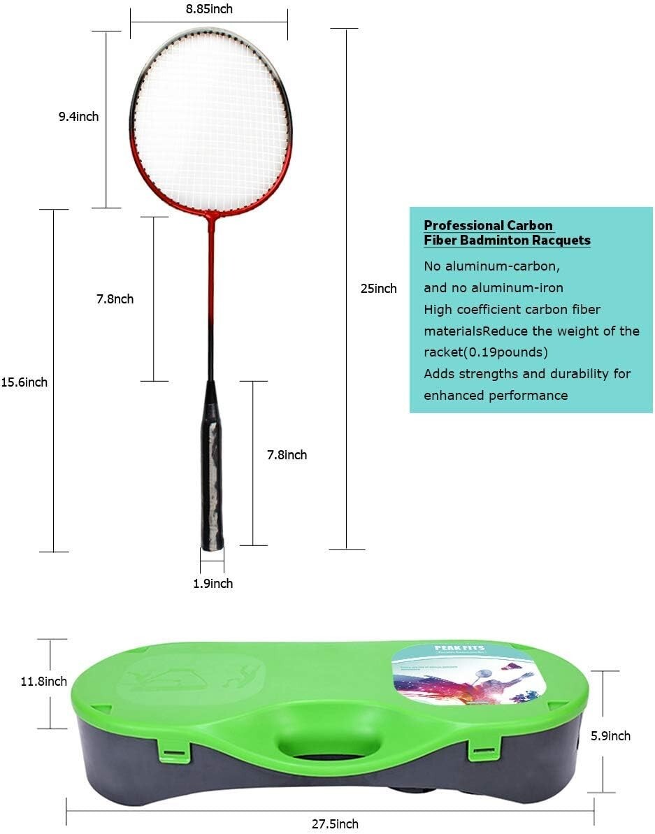 Portable Badminton Net Set,Folding Volleyball Badminton Net,4 Professional Graph