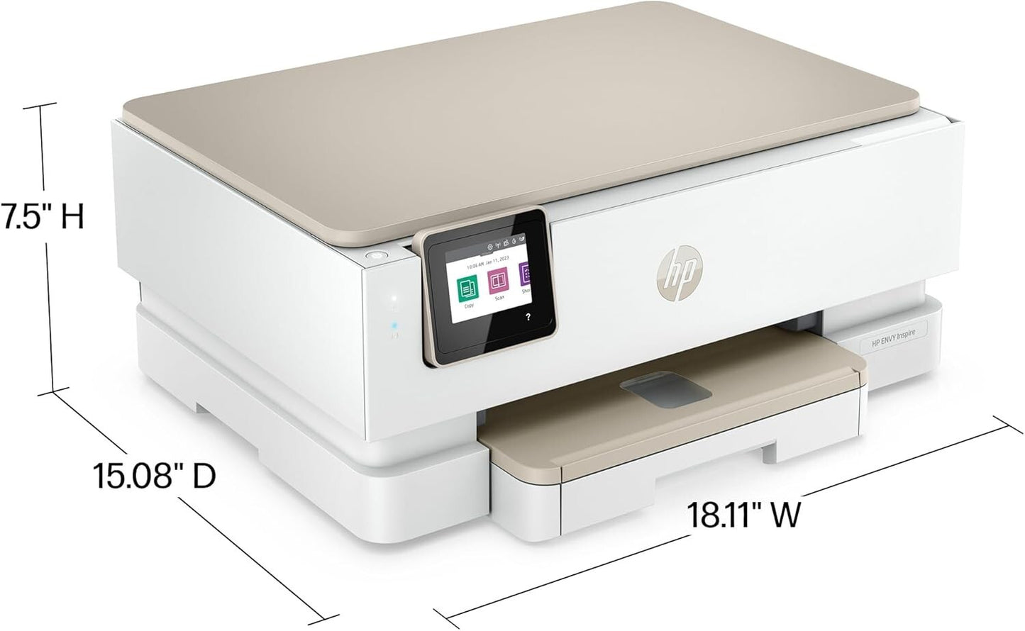 HP ENVY Inspire 7255e Wireless Color Thermal Inkjet Printer, Print, scan, copy