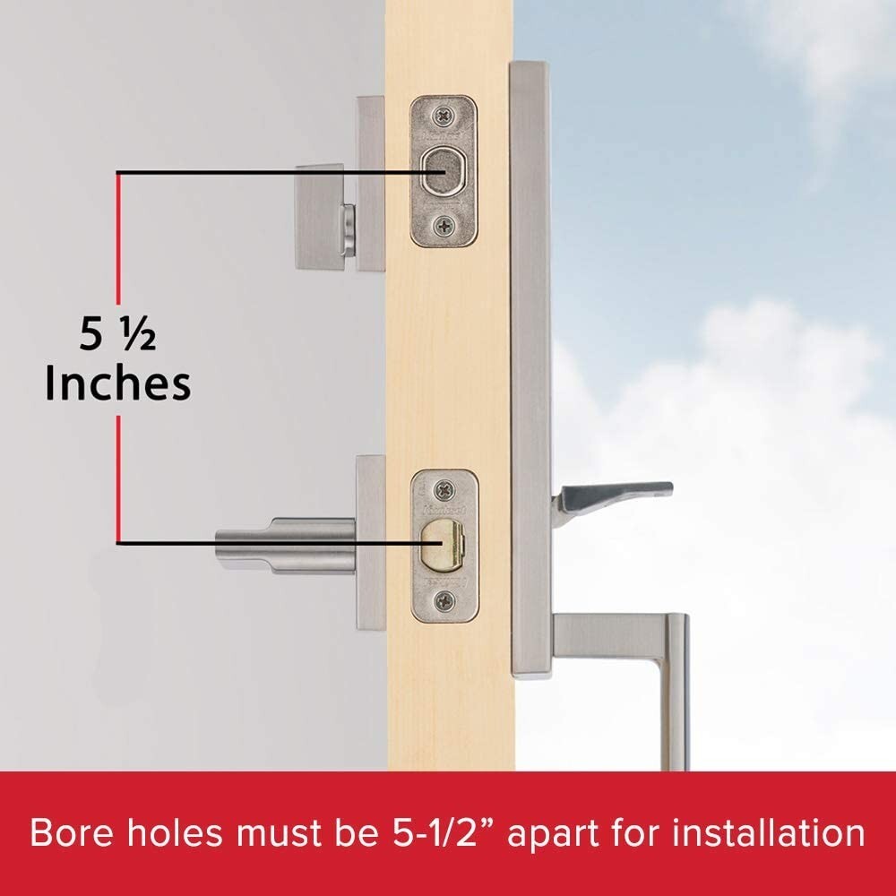 Kwikset Vancouver Low Profile Front Lock Handleset with Microban Satin Nickel