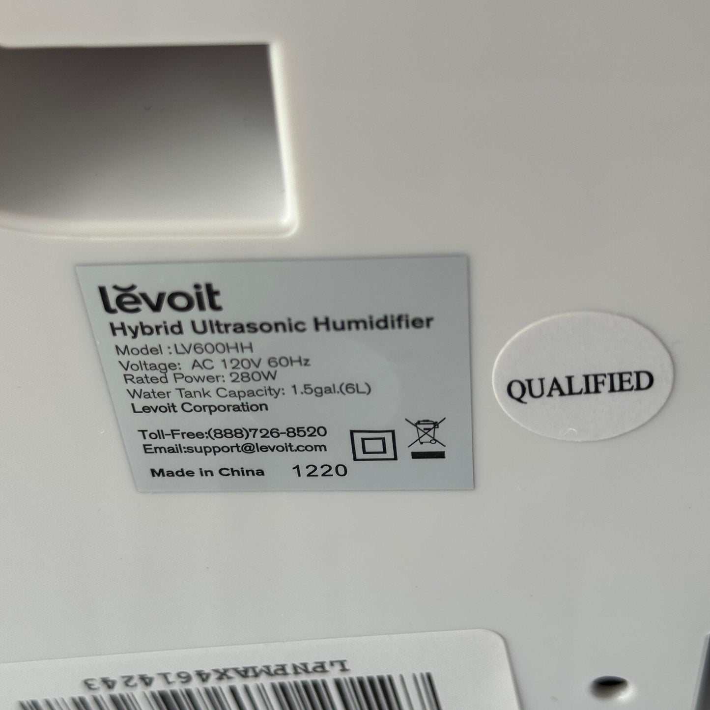 LEVOIT Humidifiers for Bedroom Large Room Home, 6L Warm (NO CONTROL) (TESTED)