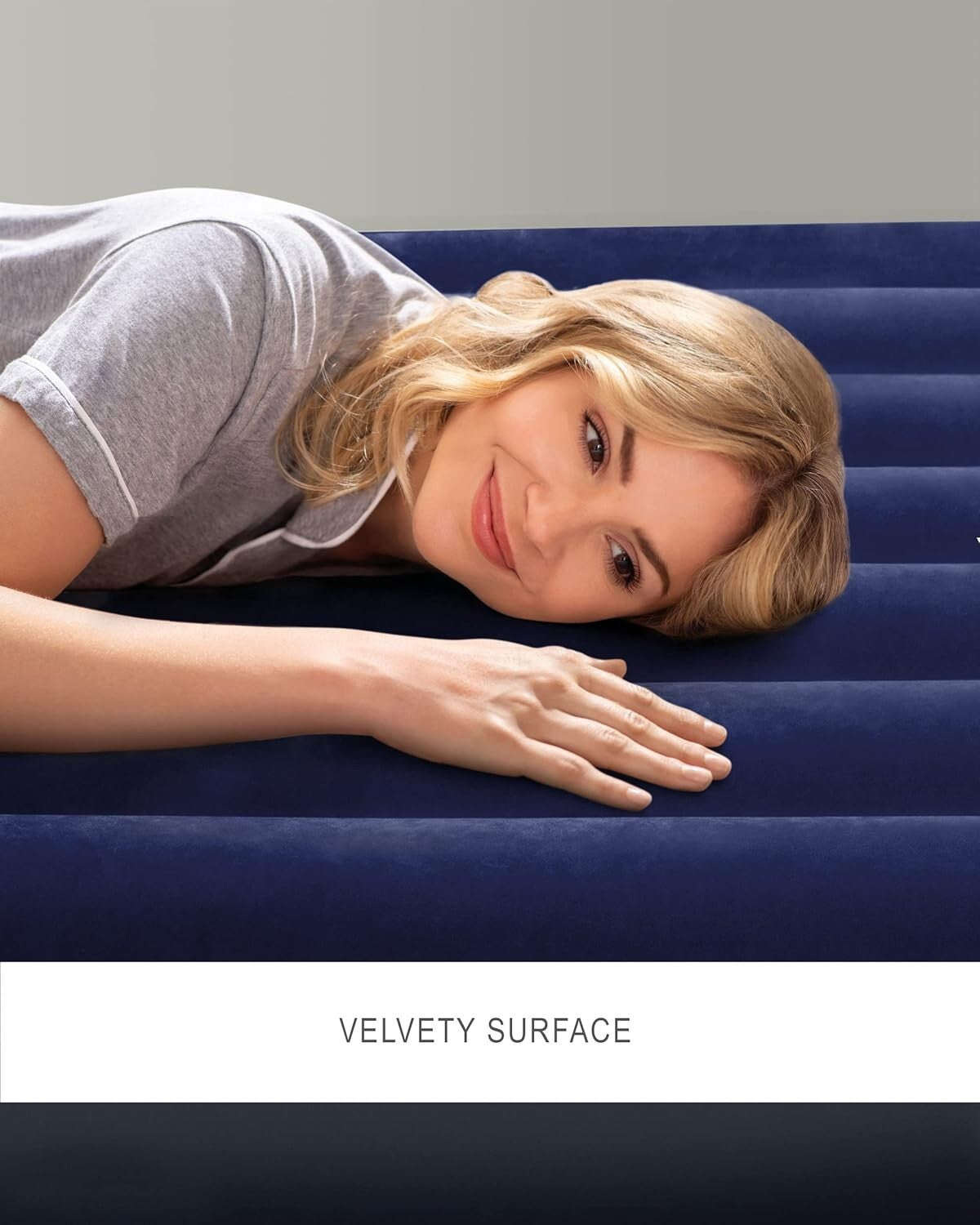 INTEX 64757E Dura-Beam Standard Downy Air Mattress - Fiber-Tech - Twin Size - 10