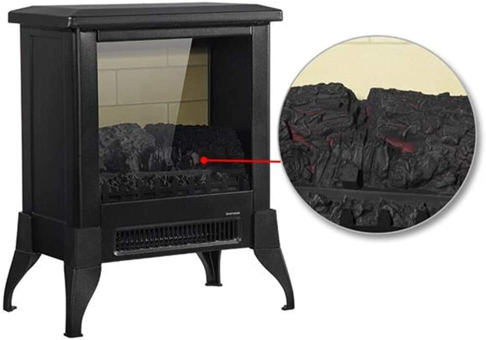 14” Freestanding Electric Fireplace Heater Stove Real