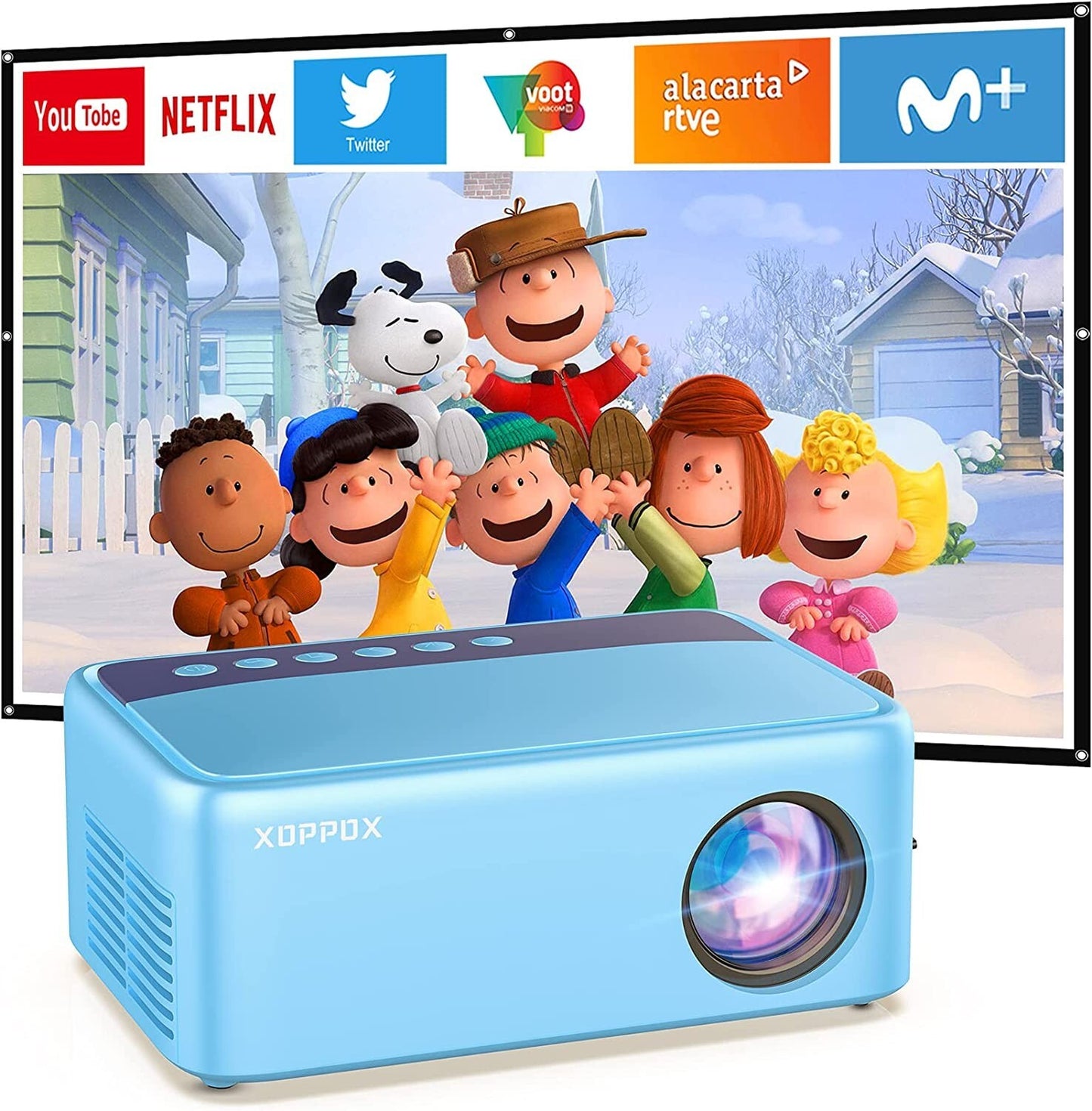 Led Projector with HDMI USB AV Interfaces 1080p W/ Speaker