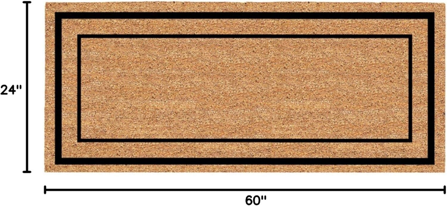 MAT Coir BLK BRDR 24X60