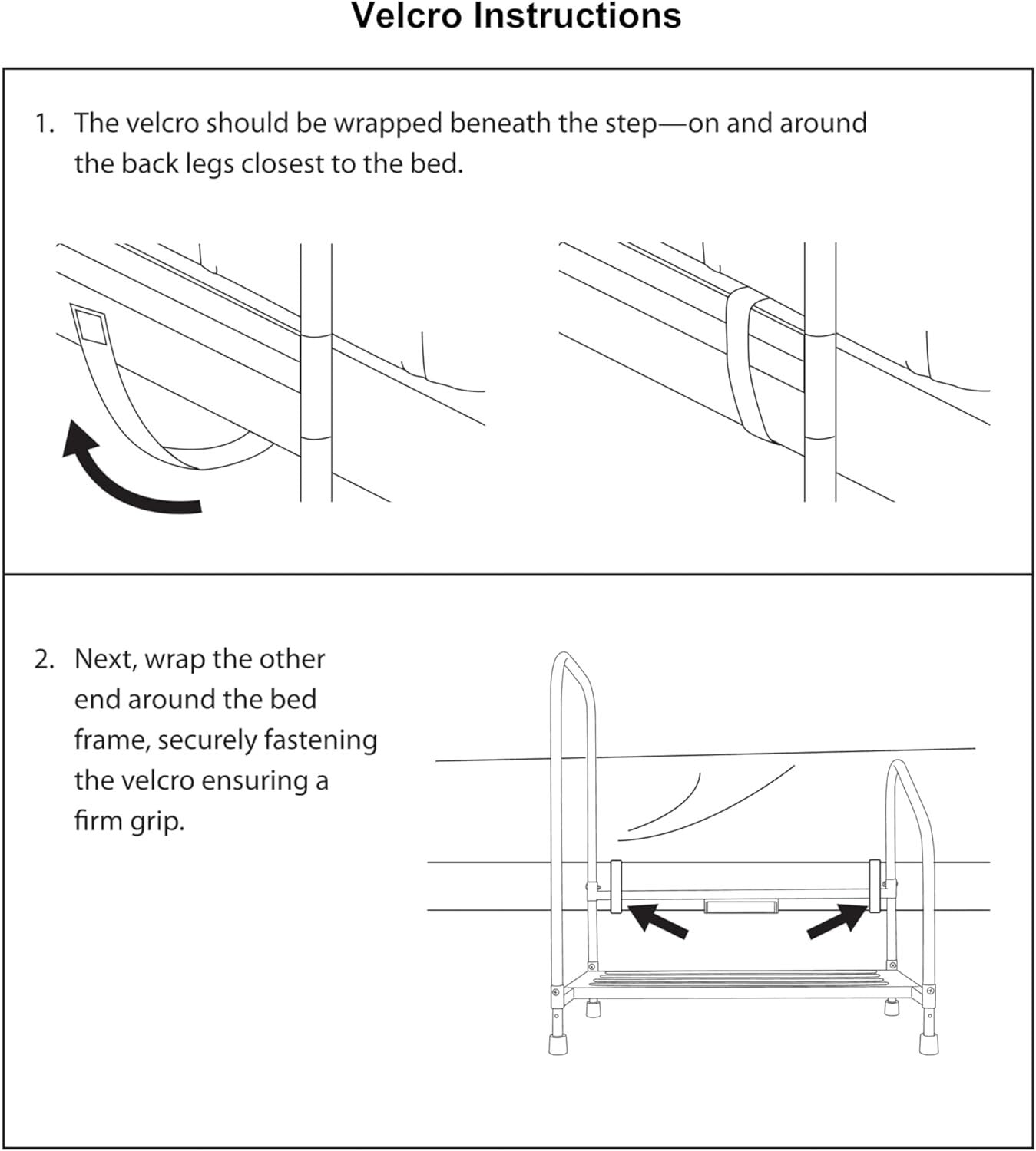 step2bed Deluxe Bed Rails for Elderly Adults - Adjustable Height Bed Safety Rail