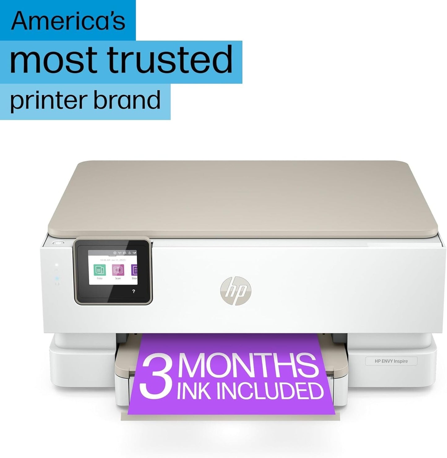 HP ENVY Inspire 7255e Wireless Color Thermal Inkjet Printer, Print, scan, copy