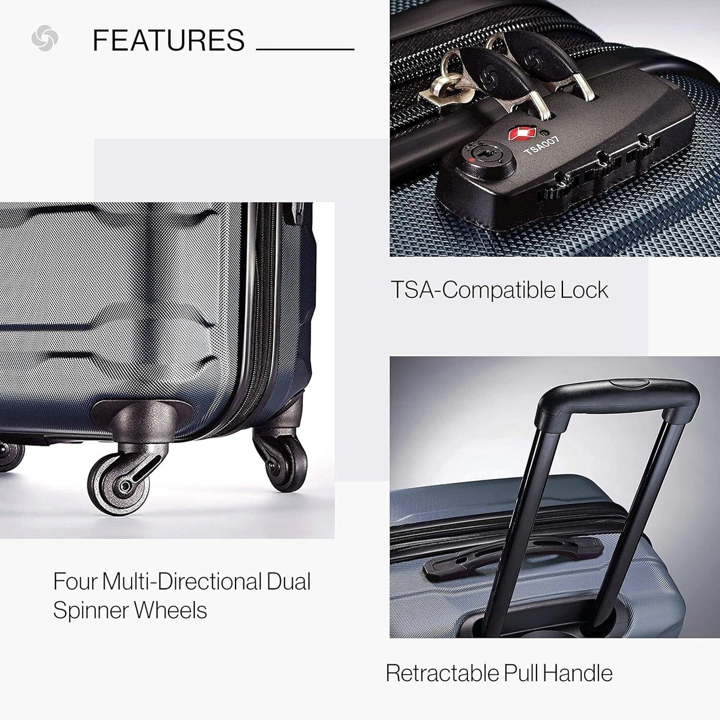 Samsonite Omni PC Hardside Expandable Suitcase, Teal