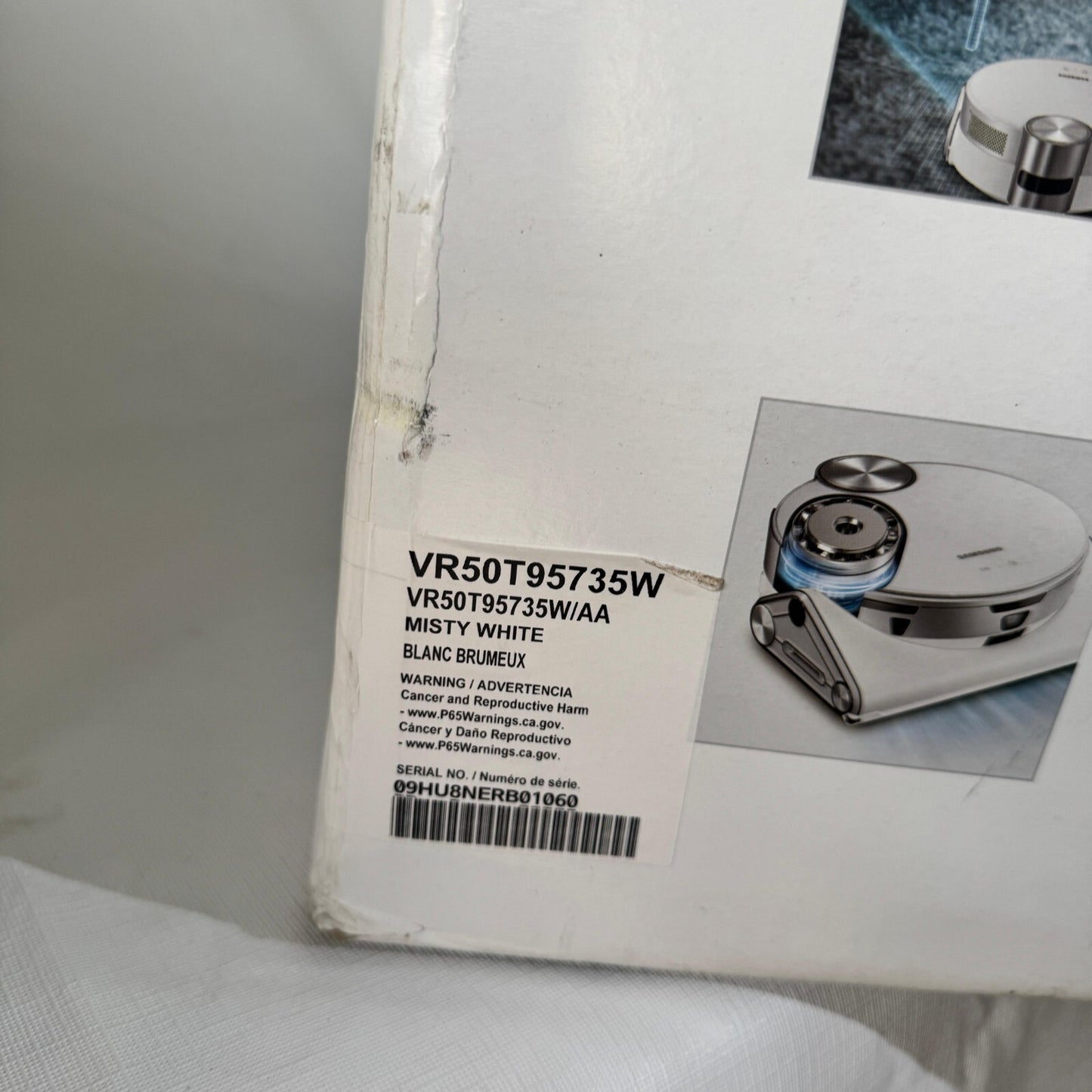 SAMSUNG Jet Bot AI+ Robot Vacuum Cleaner w/ Object Recognition, White (TESTED)