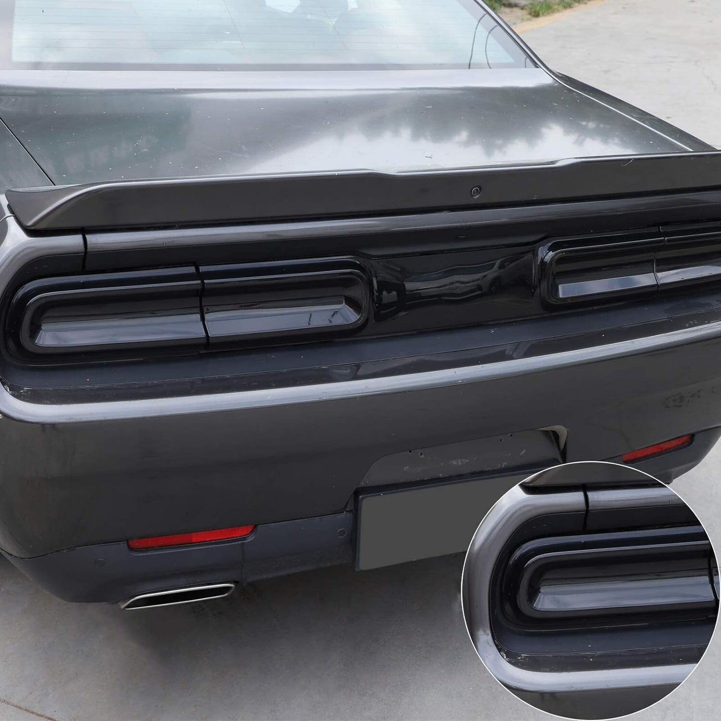 JeCar for Challenger 2015+ Smoked Tail Light Covers Rear Light Guards Exterior