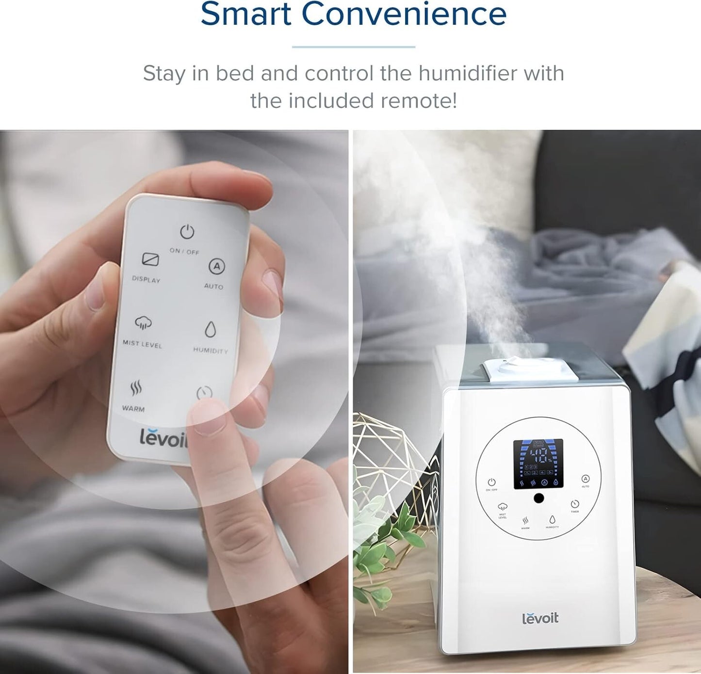 LEVOIT Humidifiers for Bedroom Large Room Home, 6L Warm (NO CONTROL) (TESTED)