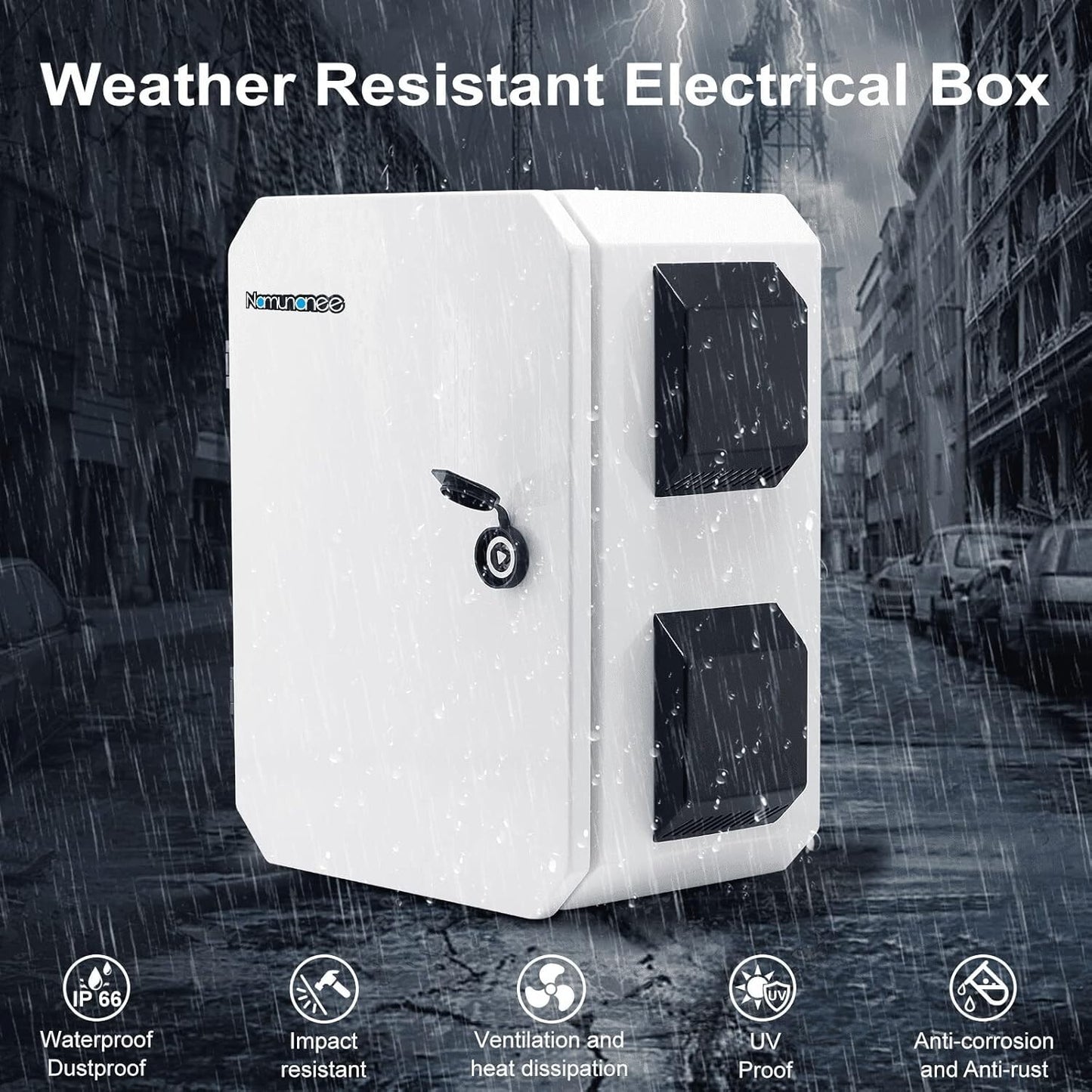 Outdoor Electrical Box, Cold-Rolled Steel Plate, Aluminum Alloy Back Beam
