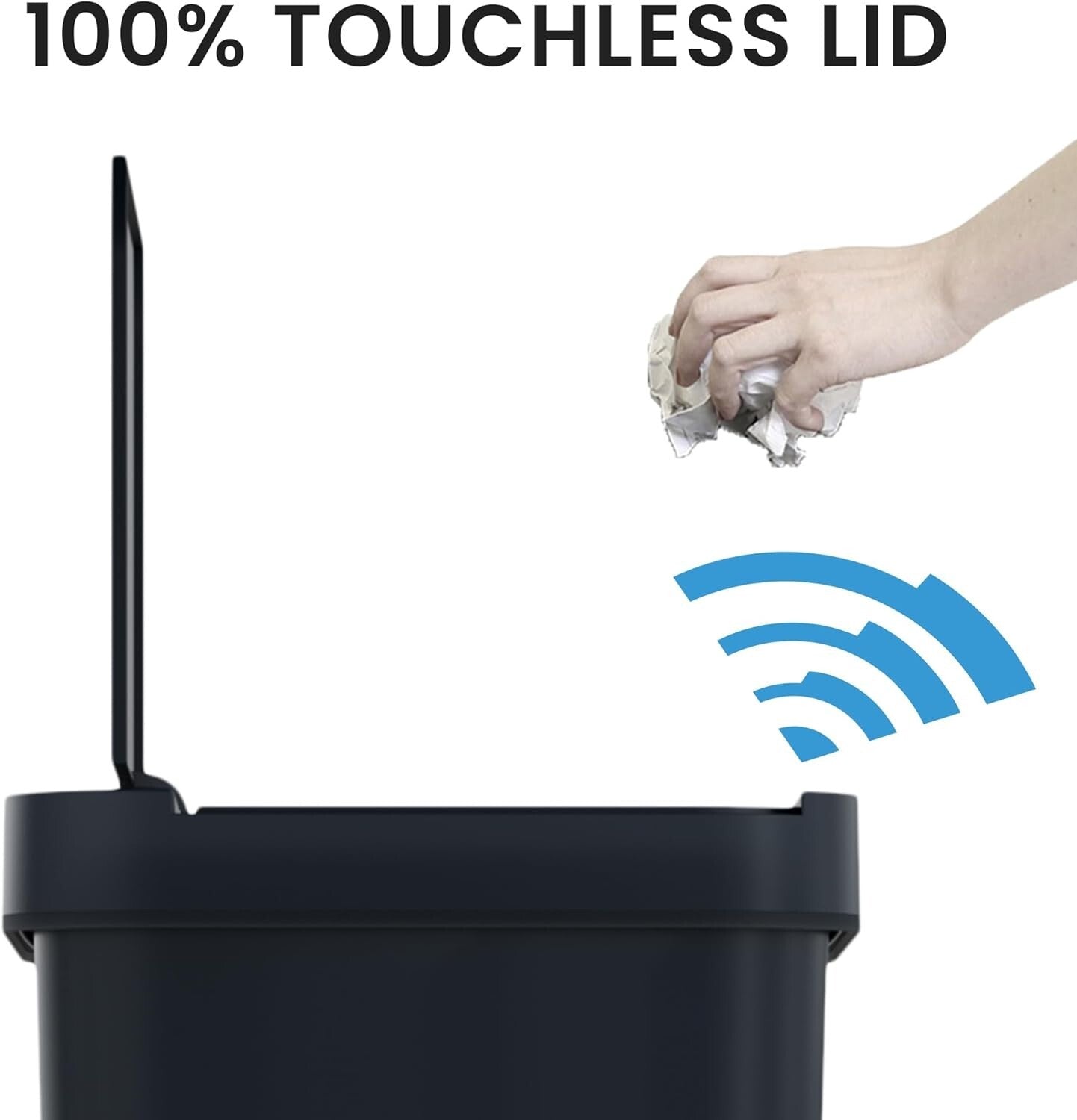 iTouchless Prime 13.2 Gallon Sensor Trash Can, Durable Dent-Proof Construction