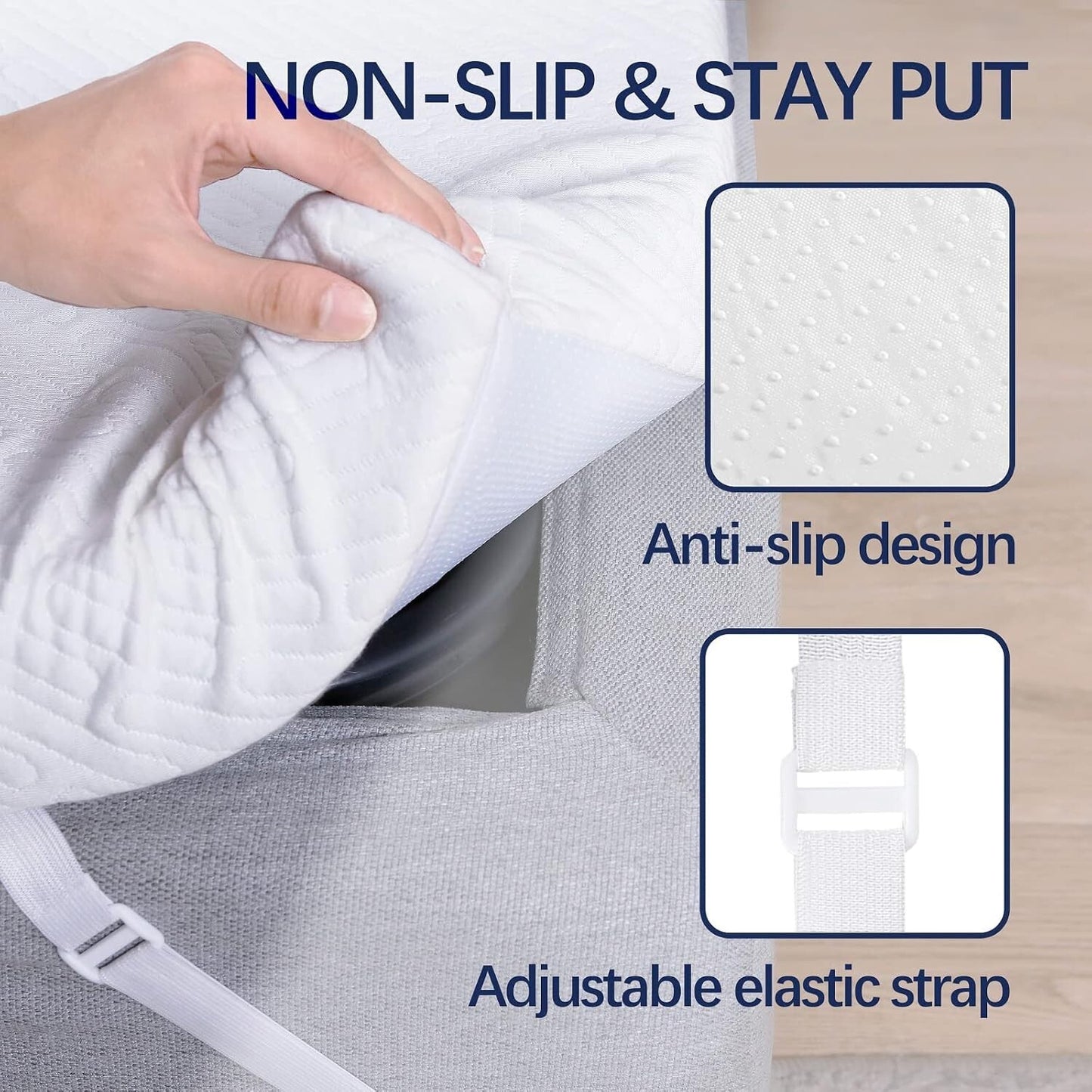 3 Inch Gel Memory Foam Mattress Topper King Size High Density Cooling Pad Pressu