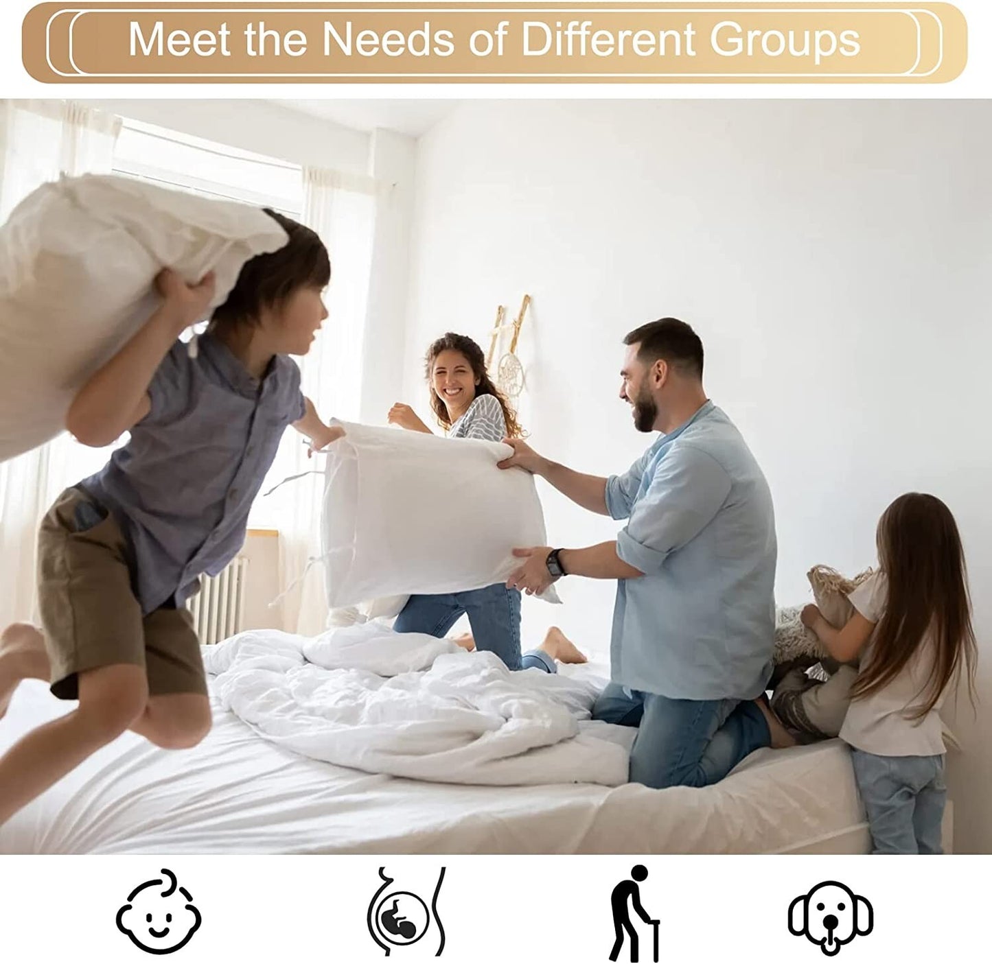 3 Inch Gel Infused Memory Foam Mattress Topper Full Size, High Density Cooling