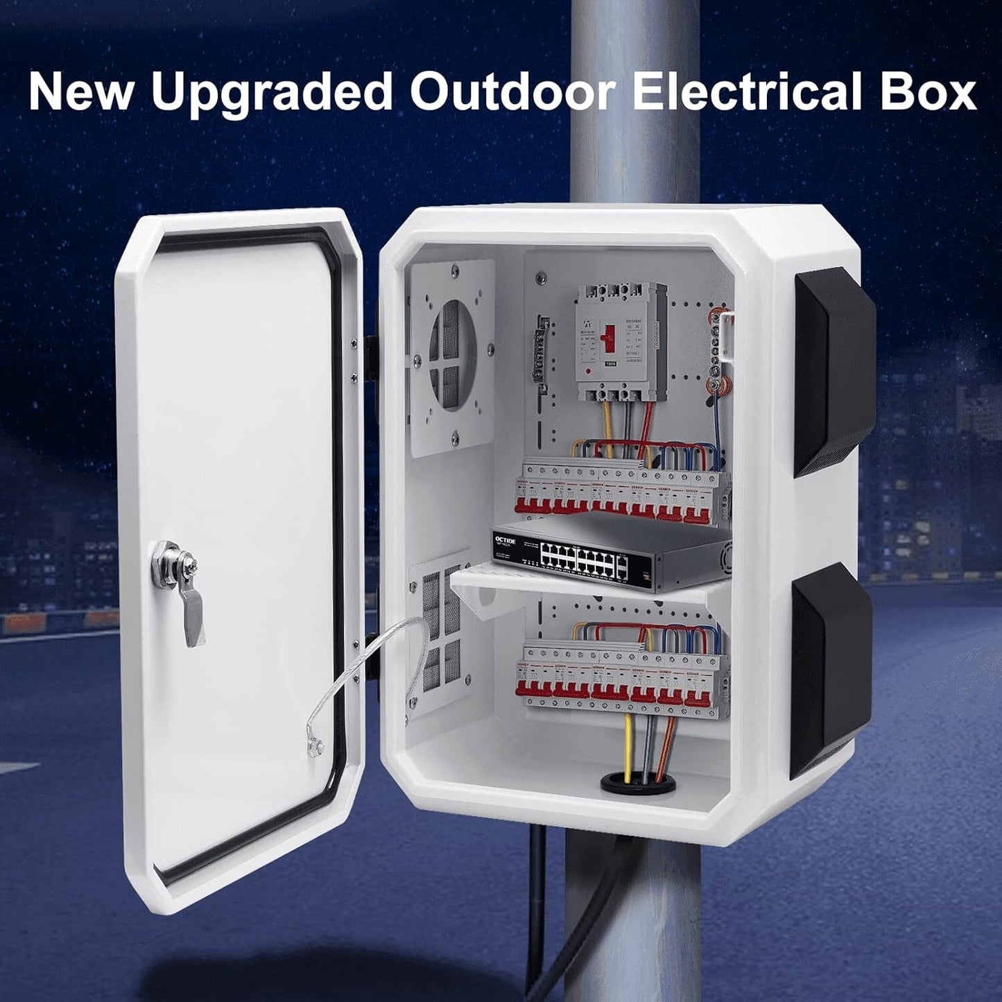 Outdoor Electrical Box, Cold-Rolled Steel Plate, Aluminum Alloy Back Beam